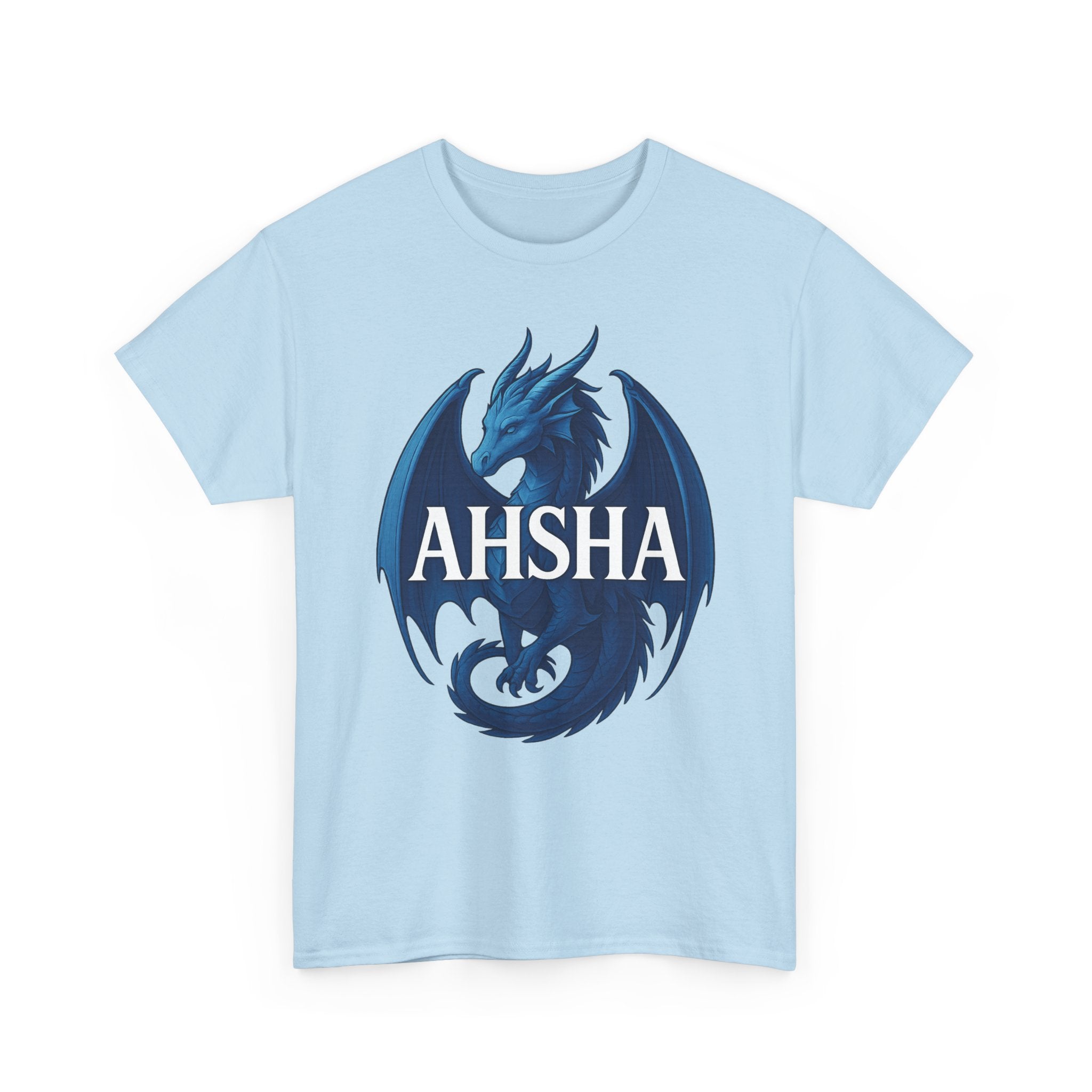 "AHSHA" Graphic Tee - Unisex Heavy Cotton Tee, White Letters