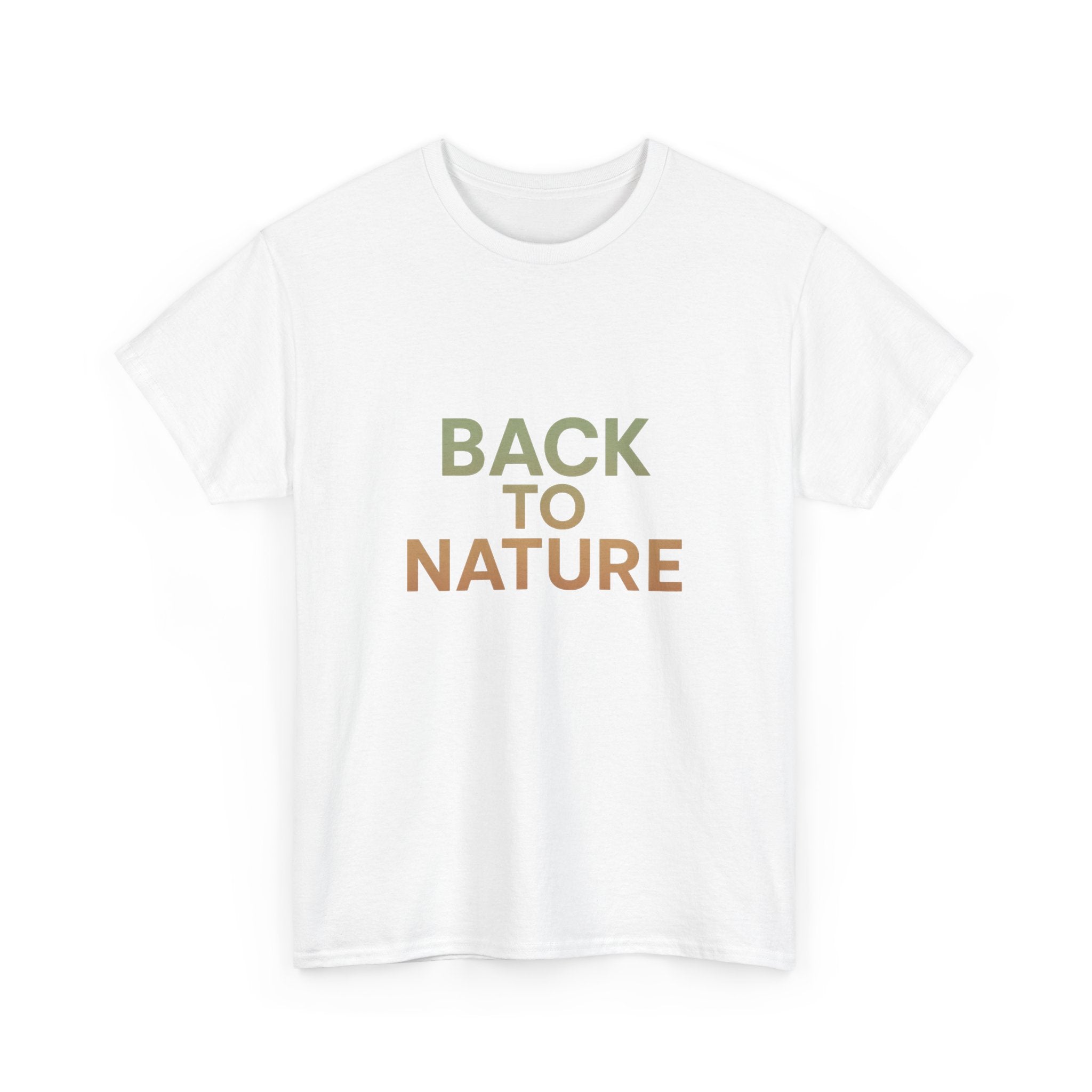 "Back to Nature" - Minimalist Earth-Tone - Unisex Heavy Cotton Tee