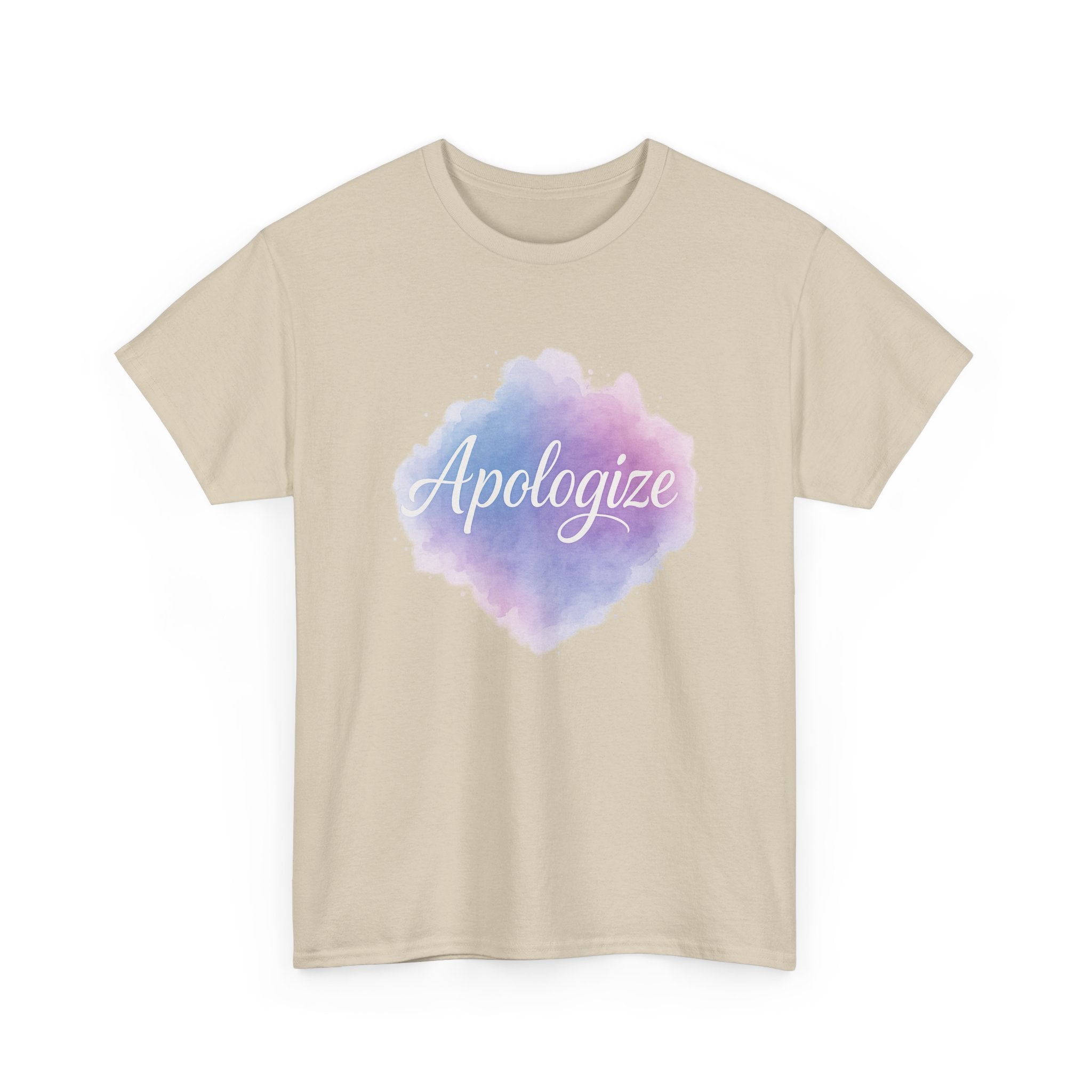 "Apologize - Watercolor" Graphic Tee - Unisex Heavy Cotton Tee