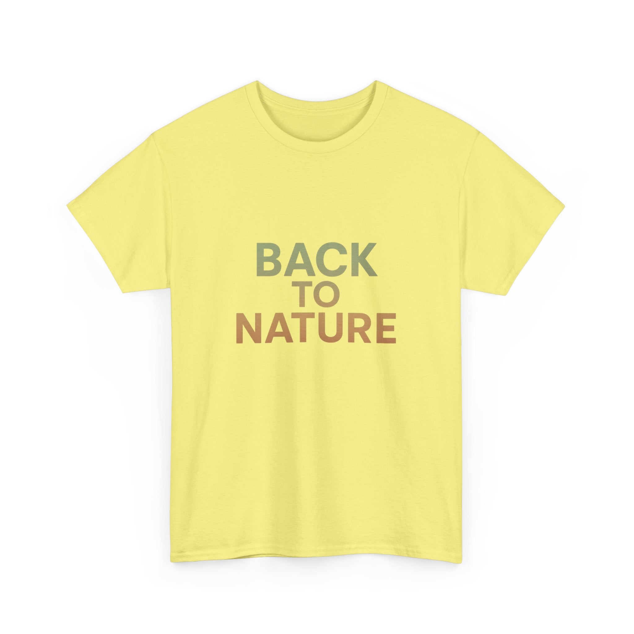 "Back to Nature" - Minimalist Earth-Tone - Unisex Heavy Cotton Tee