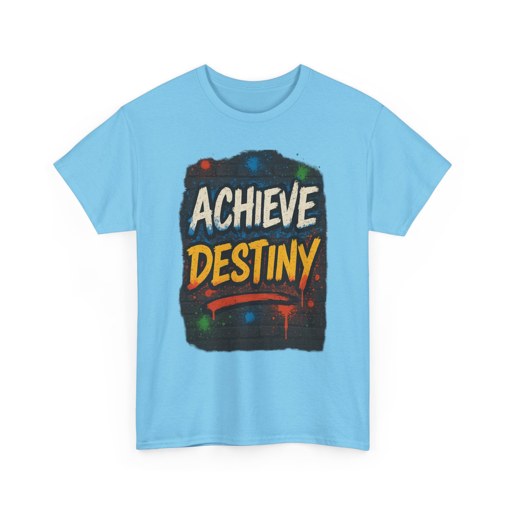 "Achieve Destiny" Graphic Tee - Unisex Heavy Cotton Tee, Color Logo