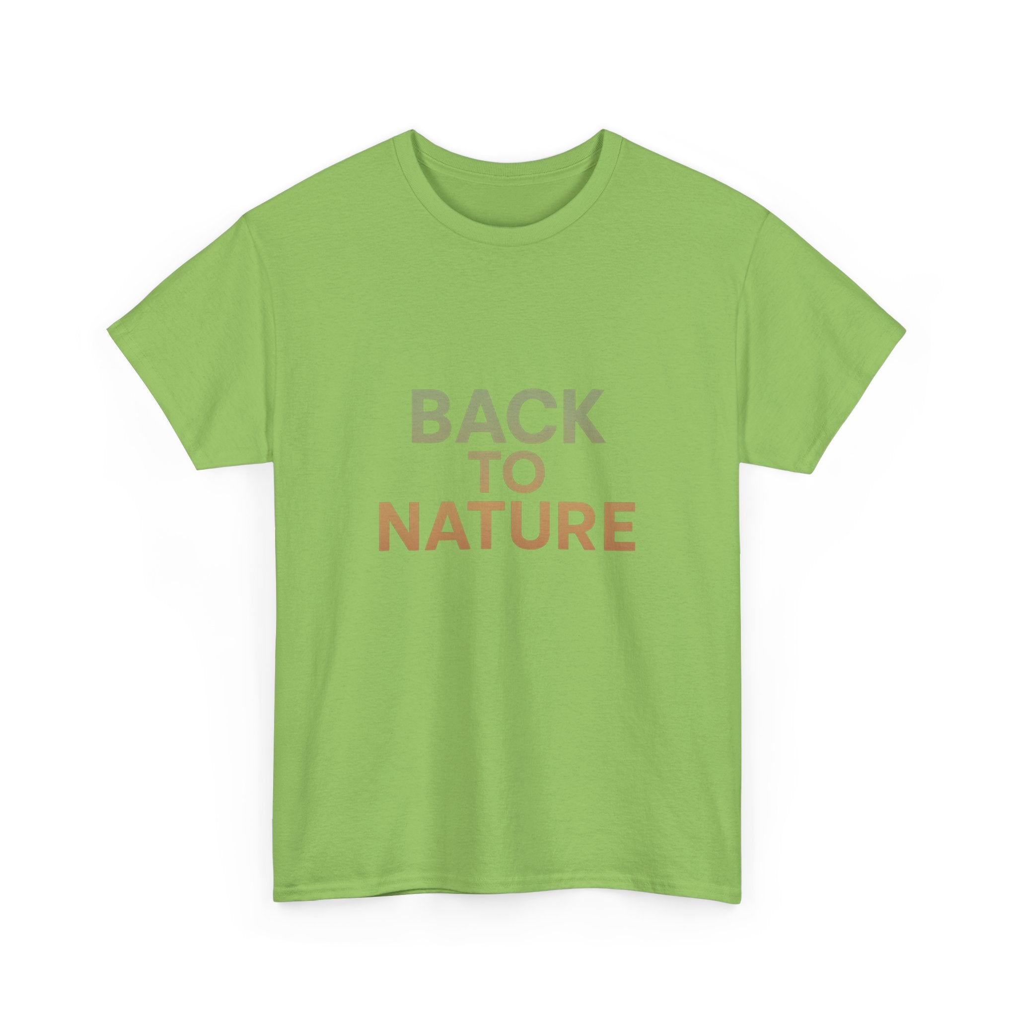 "Back to Nature" - Minimalist Earth-Tone - Unisex Heavy Cotton Tee
