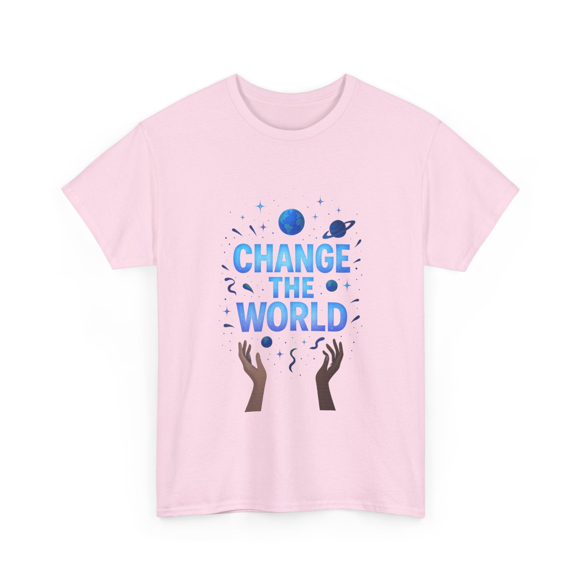 "Change the World" - Cosmic Design - Unisex Heavy Cotton Tee