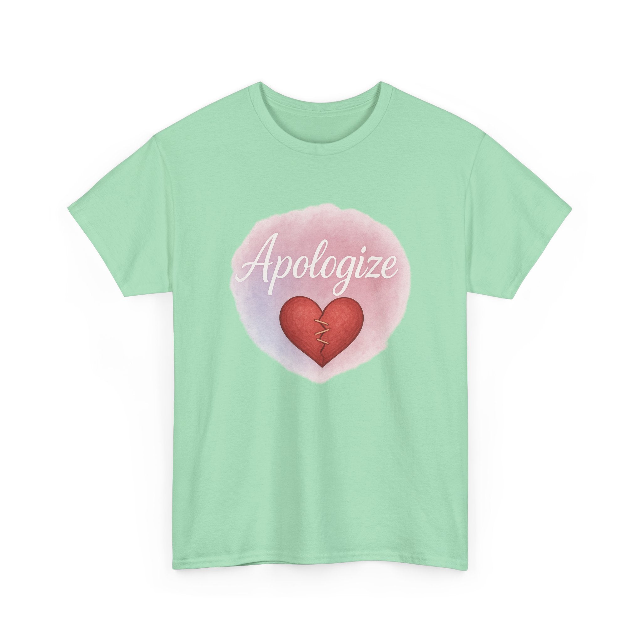 “Apologize – Mending Heart" Graphic Tee - Unisex Heavy Cotton Tee