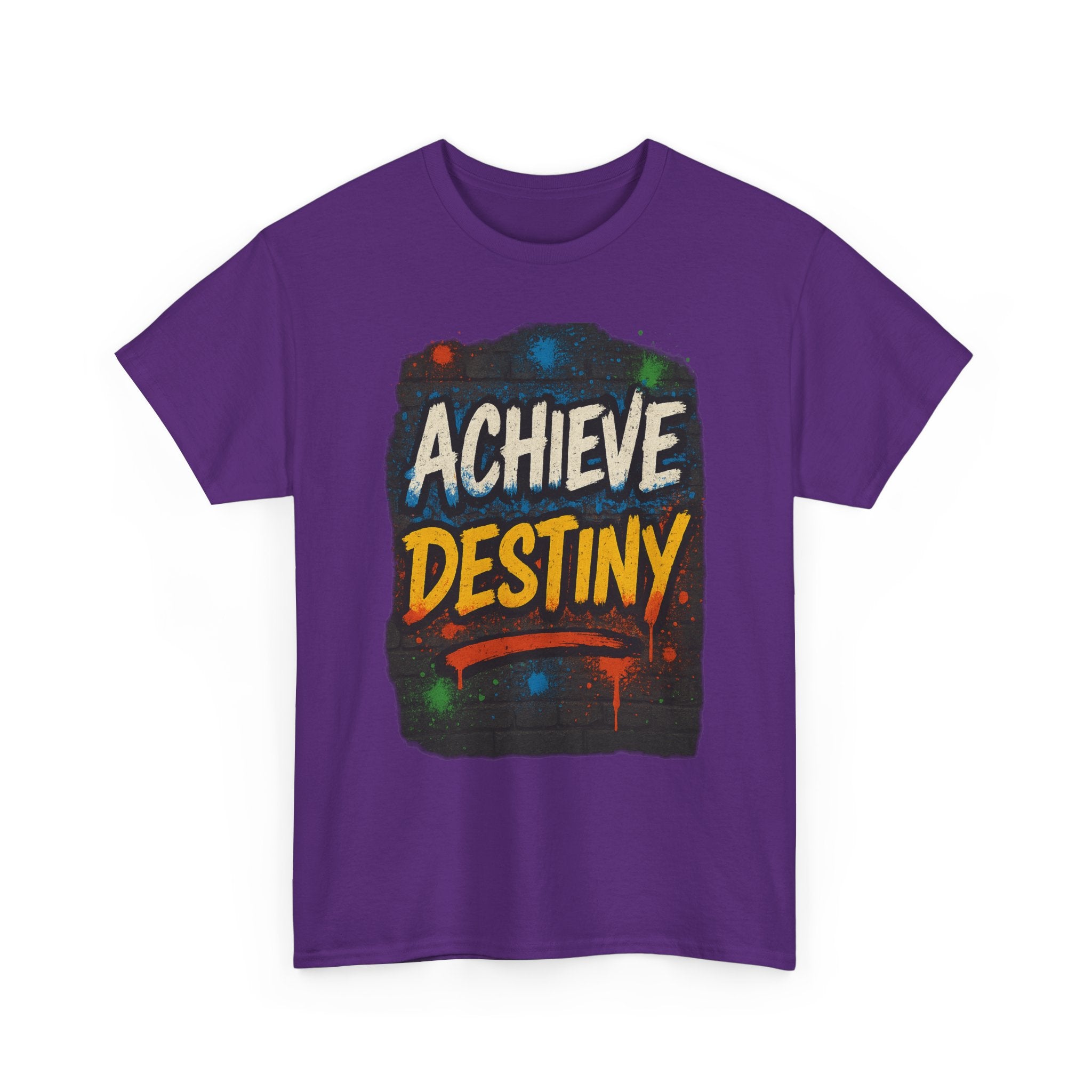 "Achieve Destiny" Graphic Tee - Unisex Heavy Cotton Tee, Color Logo