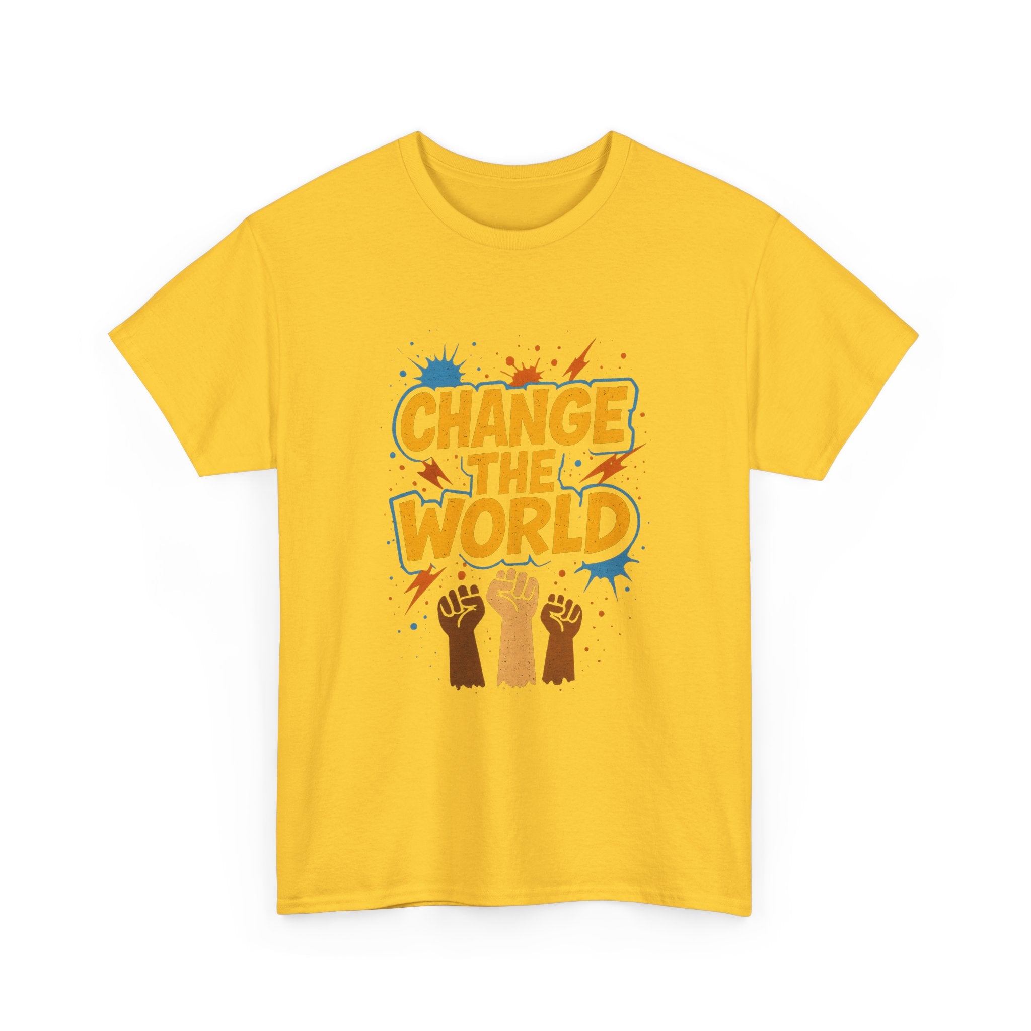 "Change the World" - Bold Design - Unisex Heavy Cotton Tee
