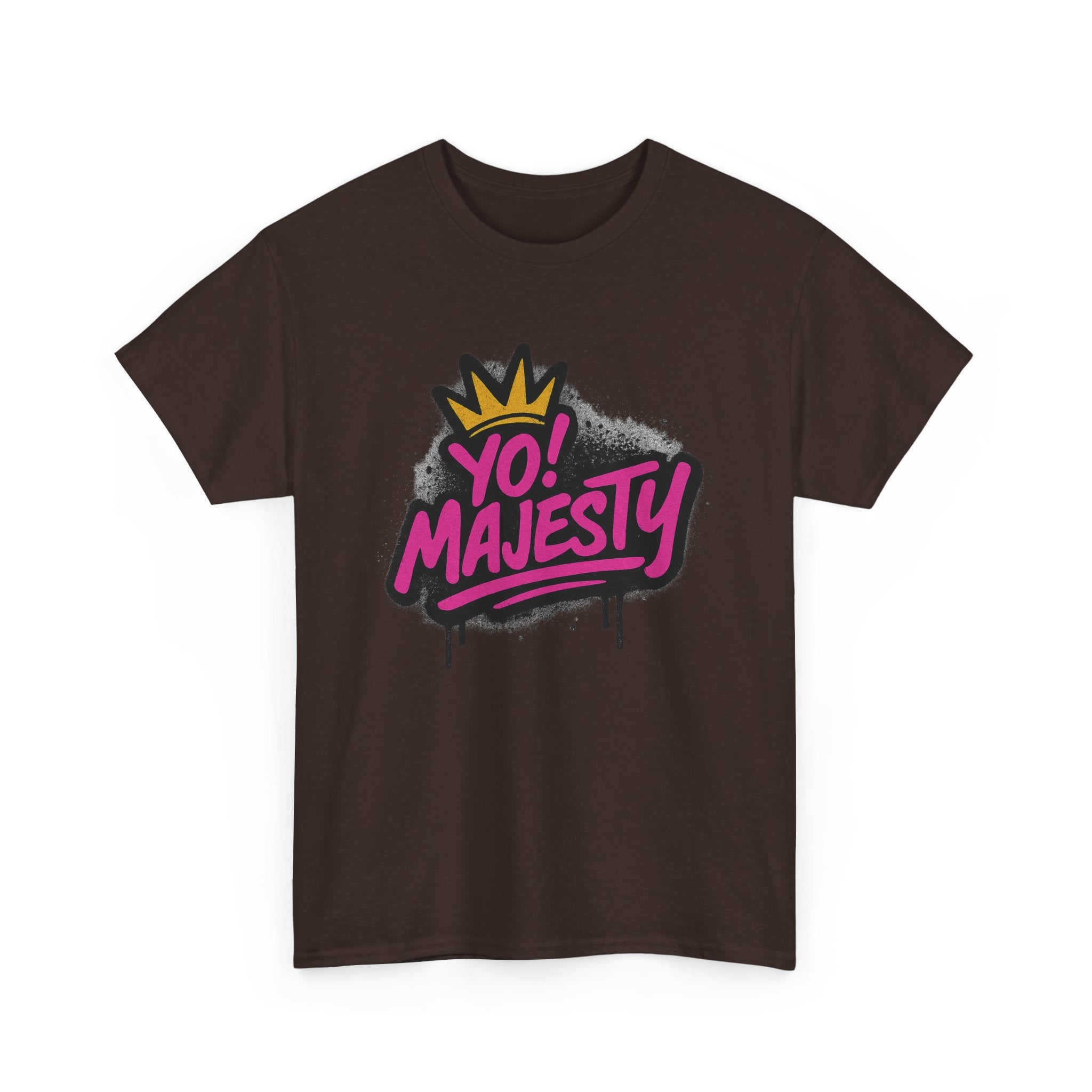 "Yo! Majesty Graffiti Style" Graphic Tee - Unisex Heavy Cotton Tee, Graffiti Style Logo