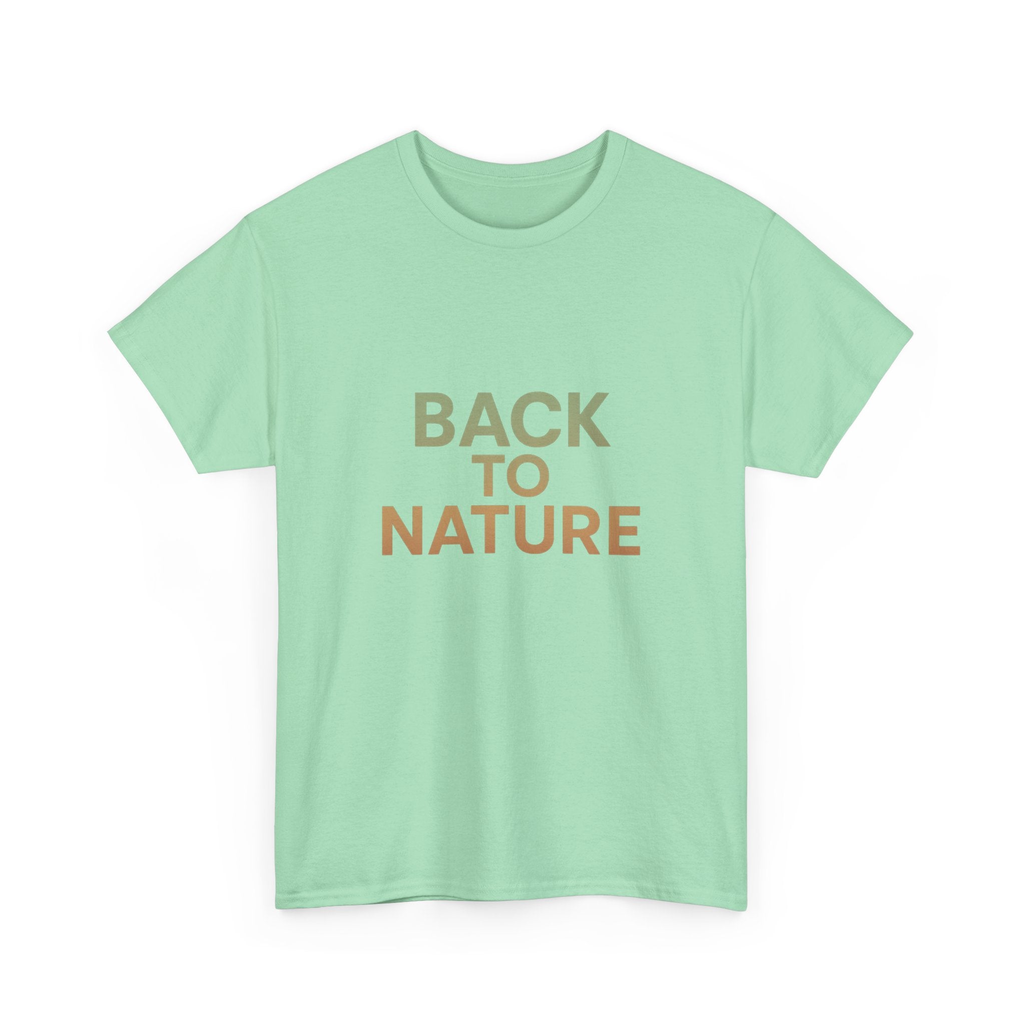 "Back to Nature" - Minimalist Earth-Tone - Unisex Heavy Cotton Tee