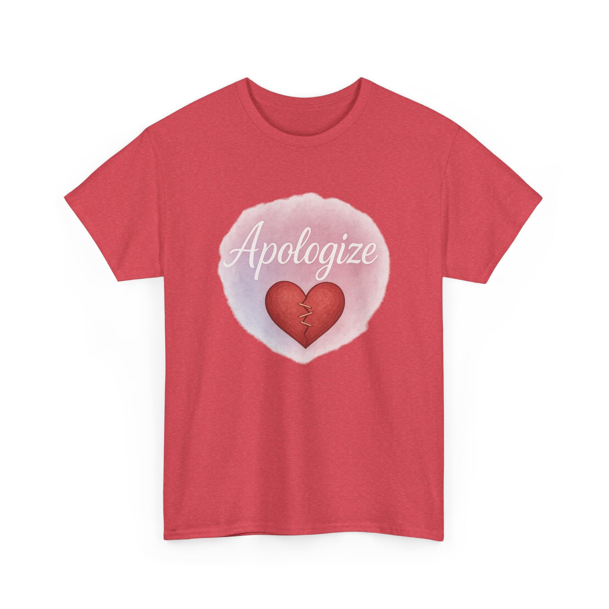 “Apologize – Mending Heart" Graphic Tee - Unisex Heavy Cotton Tee