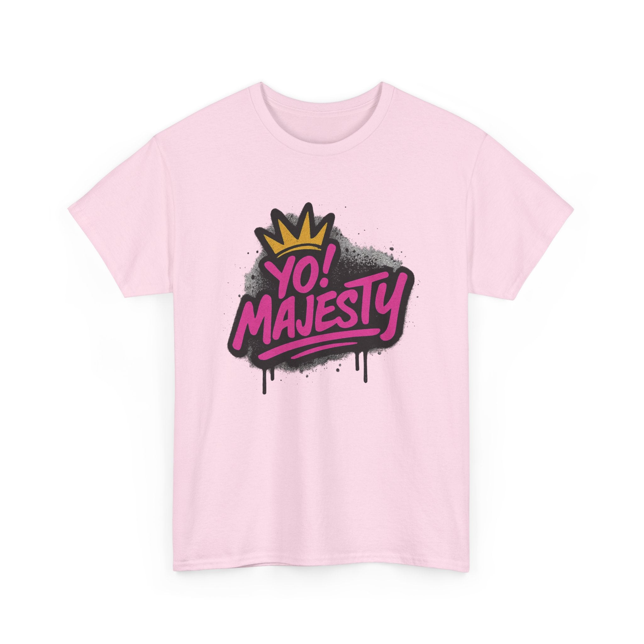 "Yo! Majesty Graffiti Style" Graphic Tee - Unisex Heavy Cotton Tee, Graffiti Style Logo