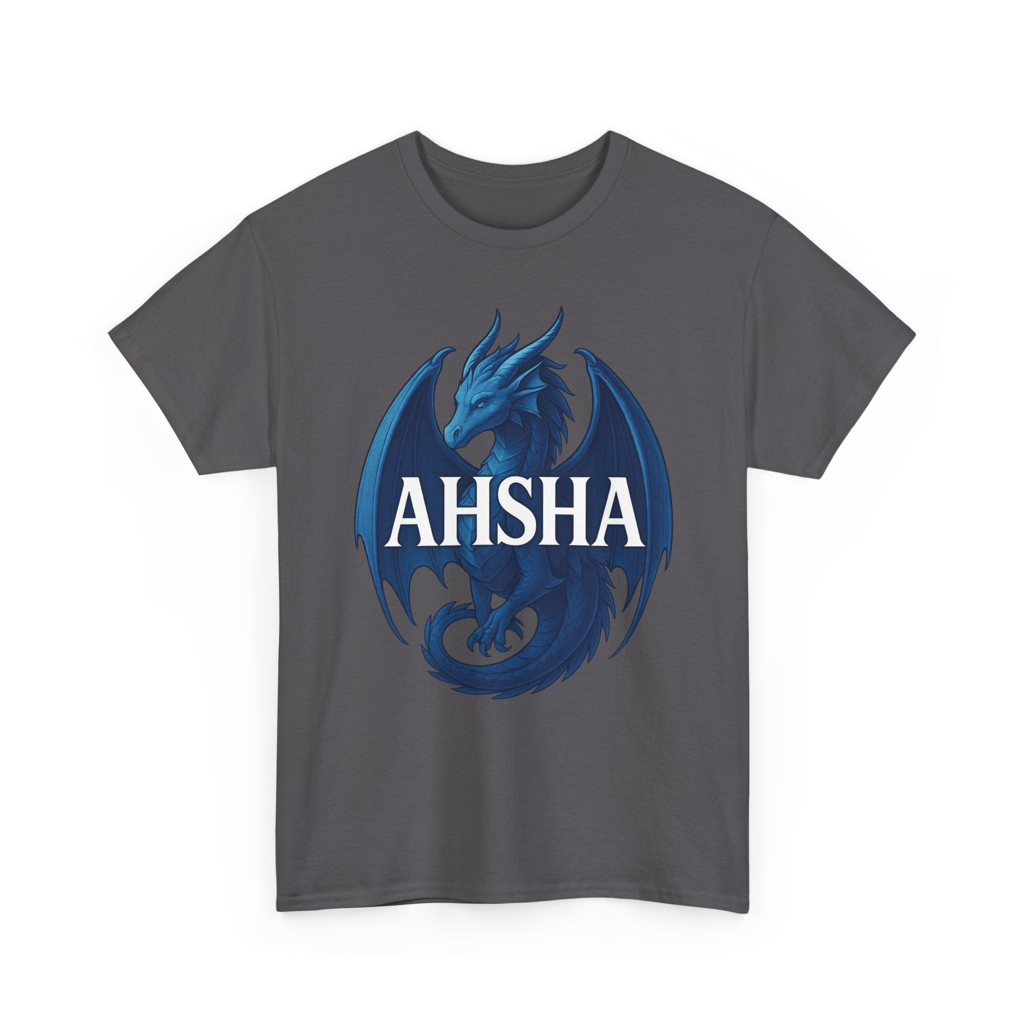 "AHSHA" Graphic Tee - Unisex Heavy Cotton Tee, White Letters