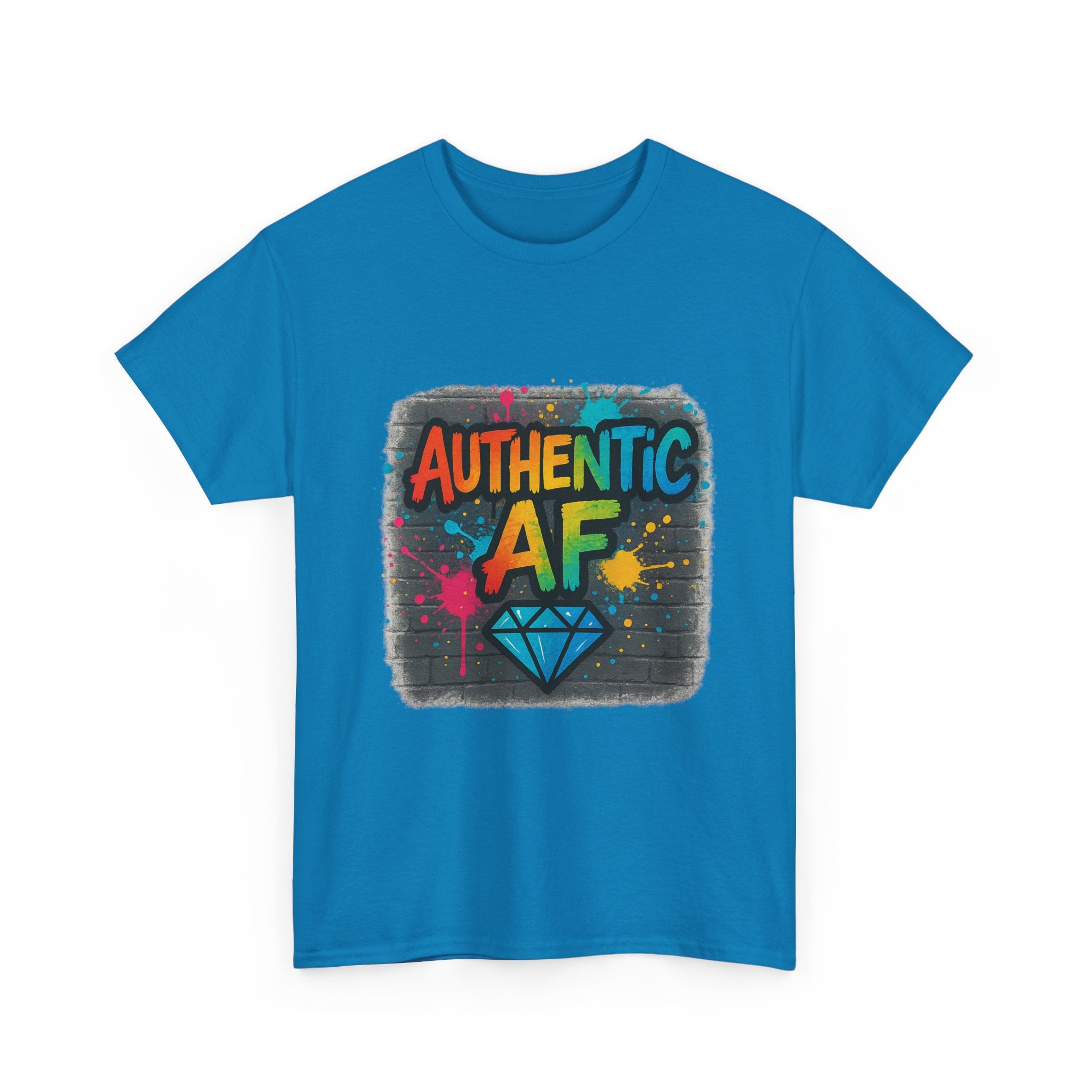 "Authentic AF - Diamond Graffiti" Graphic Tee - Unisex Heavy Cotton Tee