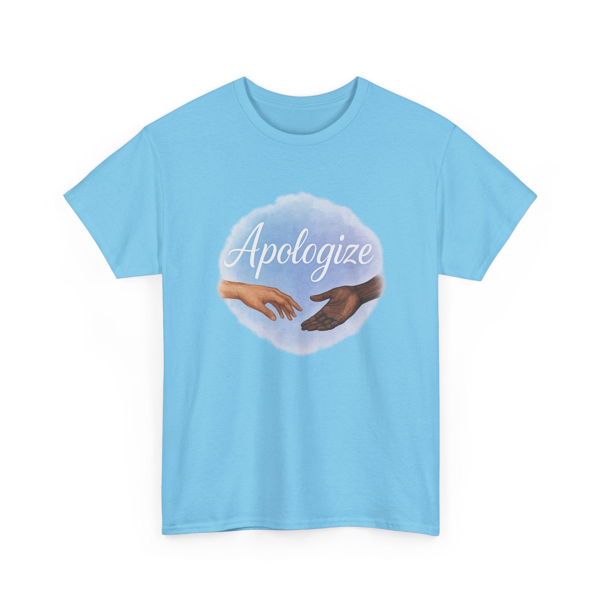 "Apologize – Reaching Hands" Graphic Tee - Unisex Heavy Cotton Tee