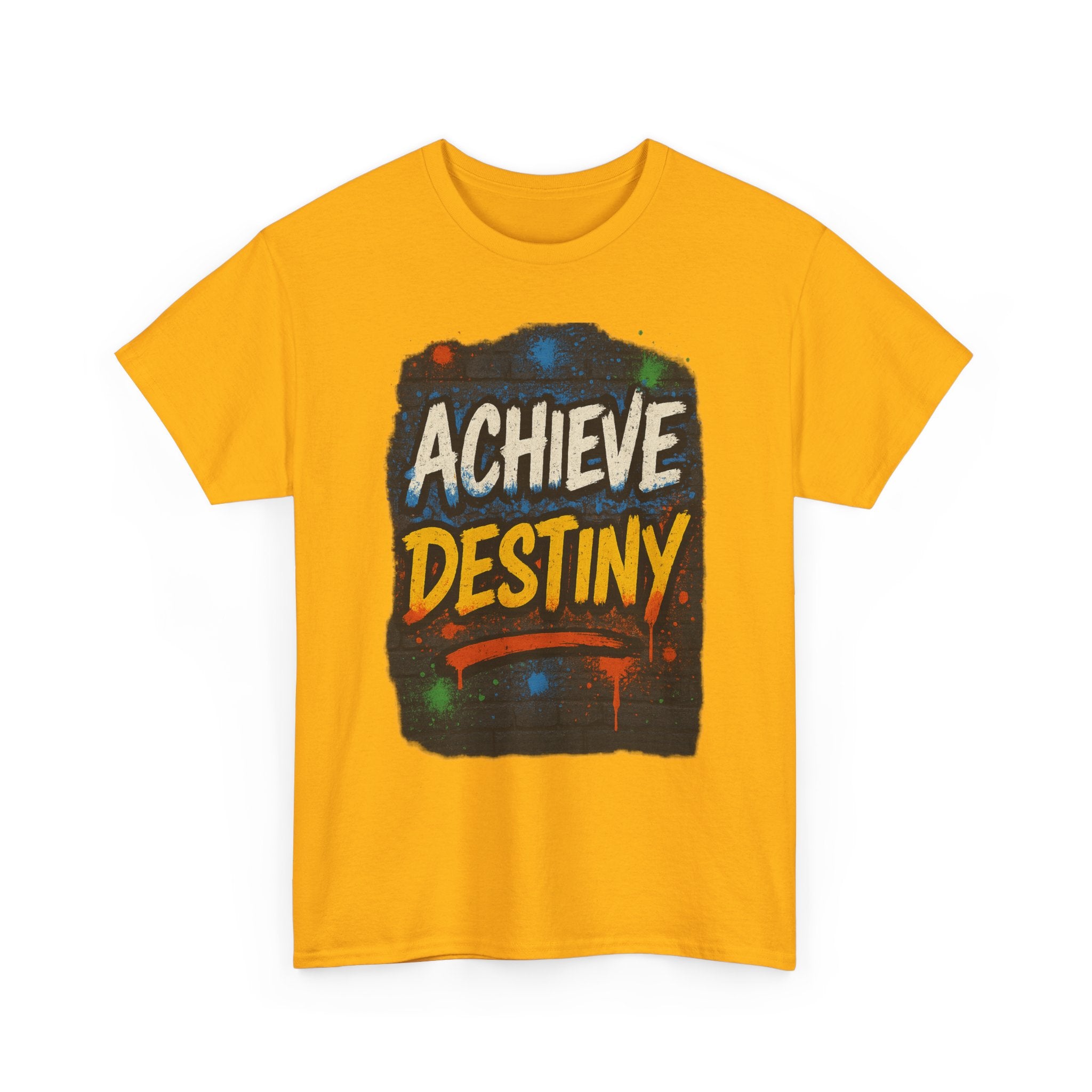 "Achieve Destiny" Graphic Tee - Unisex Heavy Cotton Tee, Color Logo