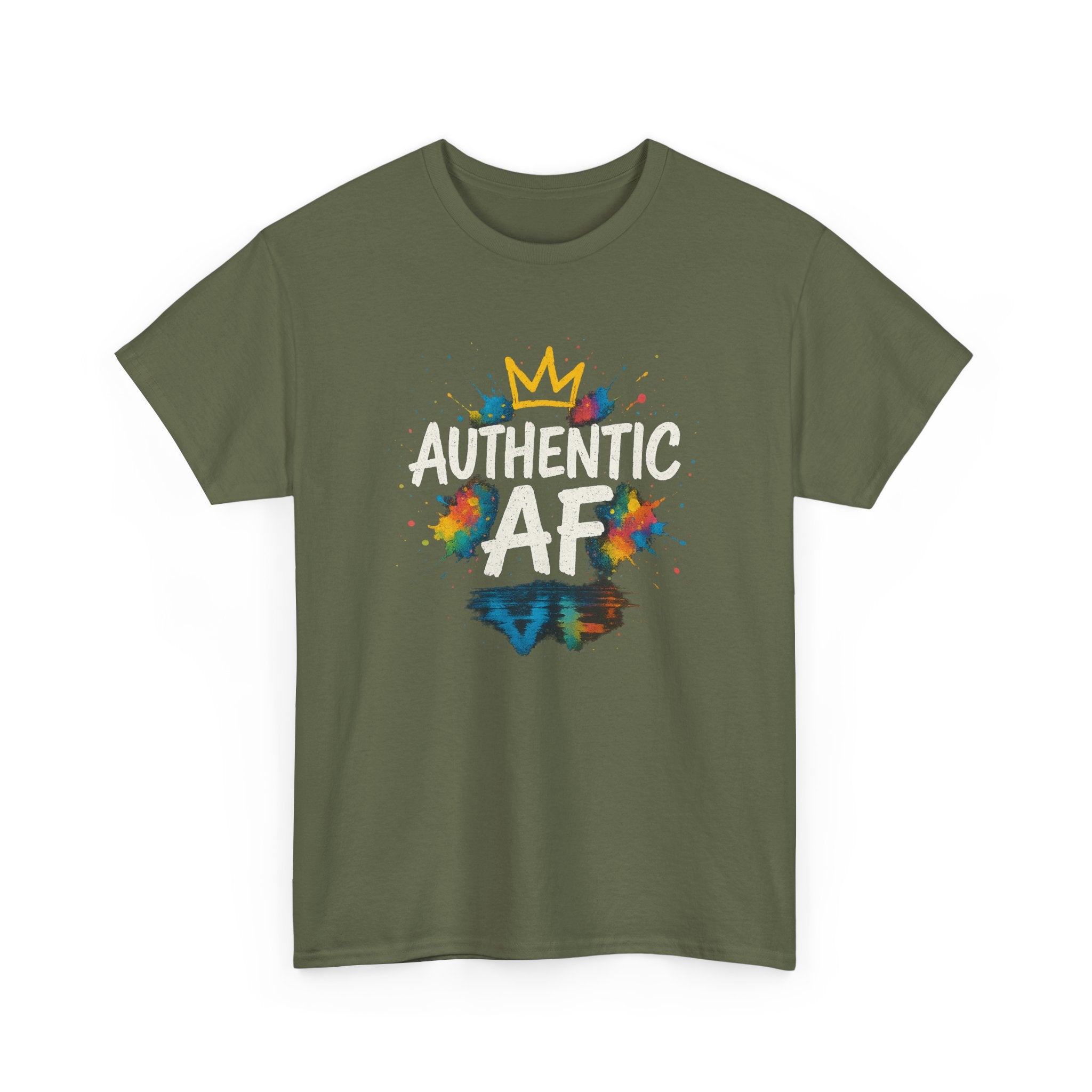 "Authentic AF - Explosive Splashes" Graphic Tee - Unisex Heavy Cotton Tee