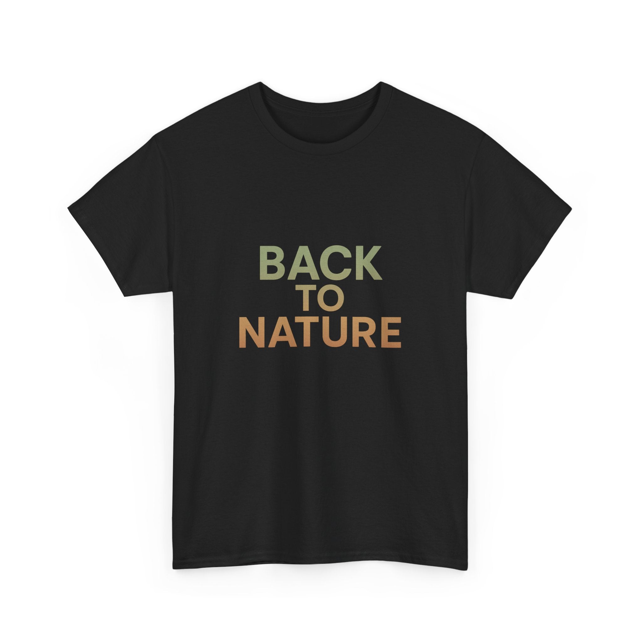 "Back to Nature" - Minimalist Earth-Tone - Unisex Heavy Cotton Tee