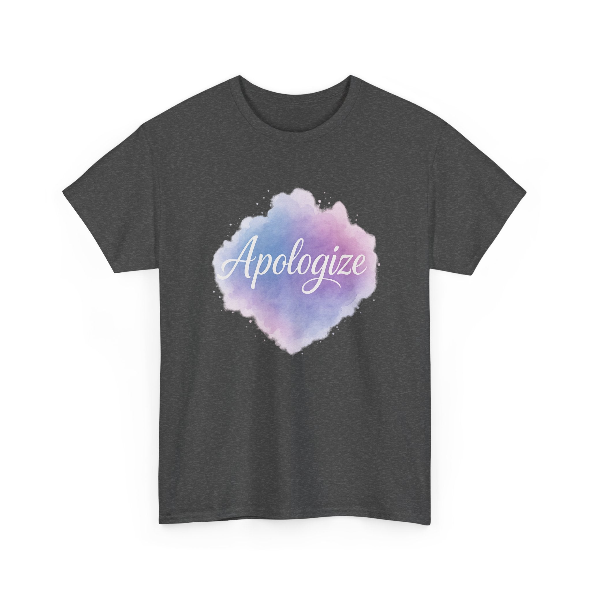 "Apologize - Watercolor" Graphic Tee - Unisex Heavy Cotton Tee