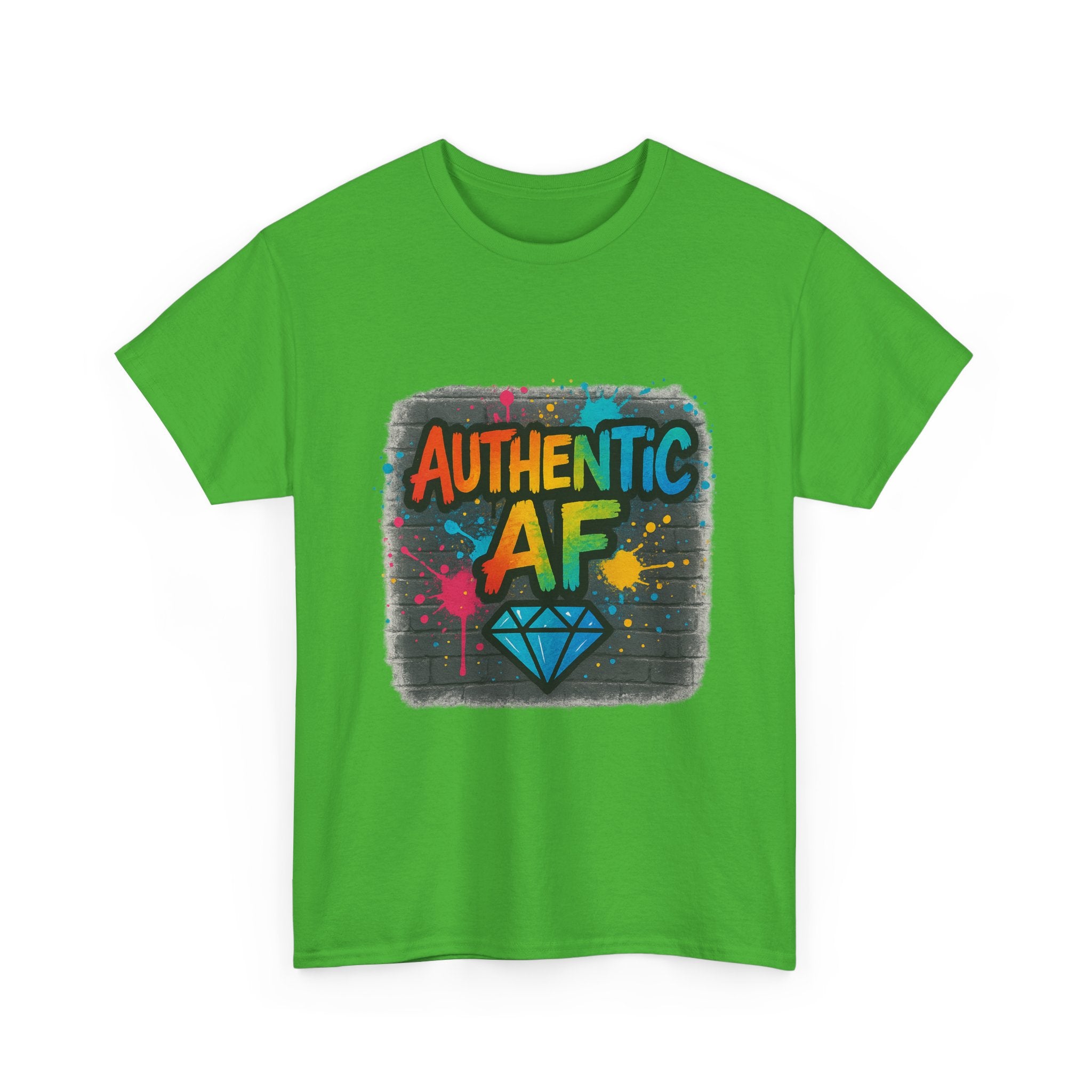 "Authentic AF - Diamond Graffiti" Graphic Tee - Unisex Heavy Cotton Tee