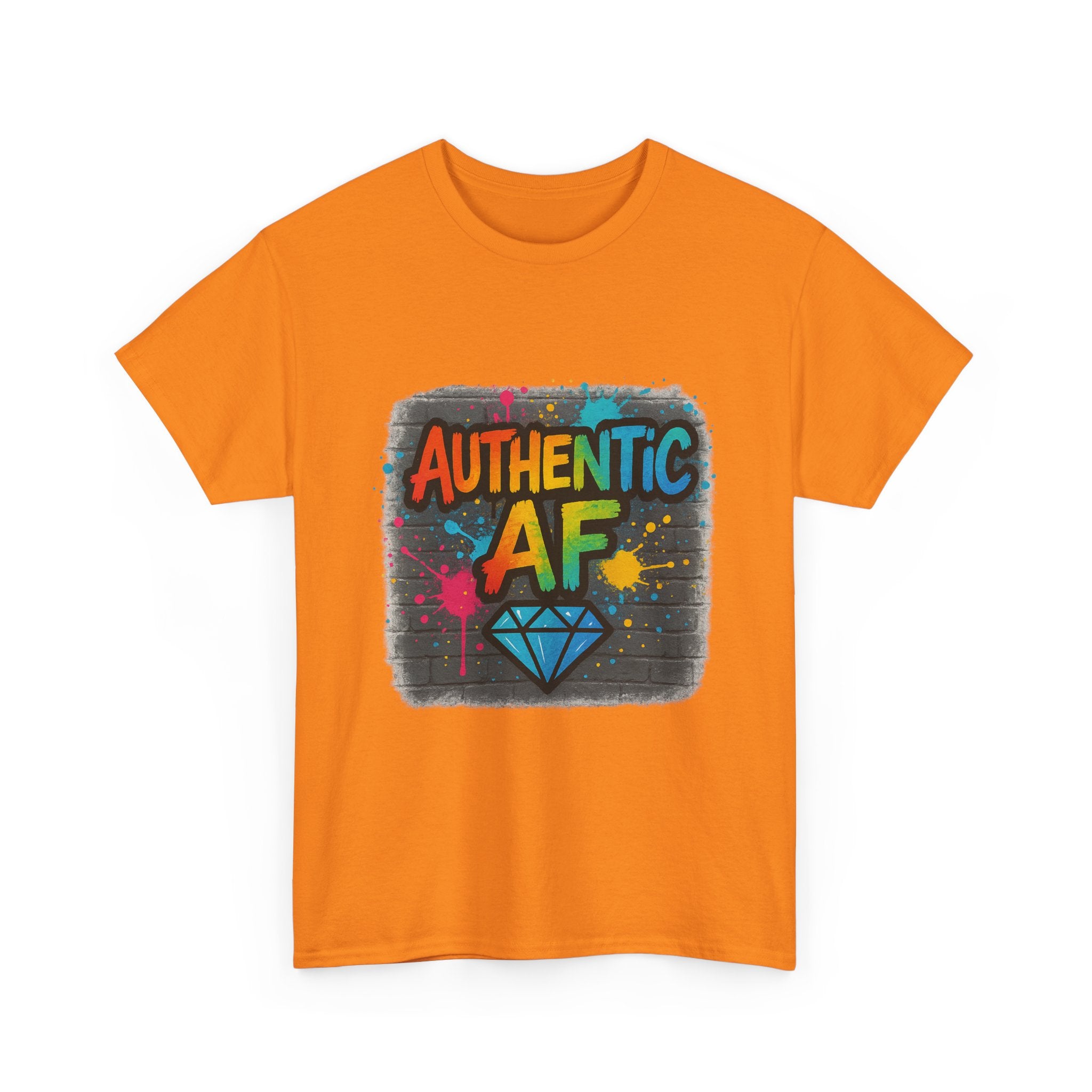 "Authentic AF - Diamond Graffiti" Graphic Tee - Unisex Heavy Cotton Tee
