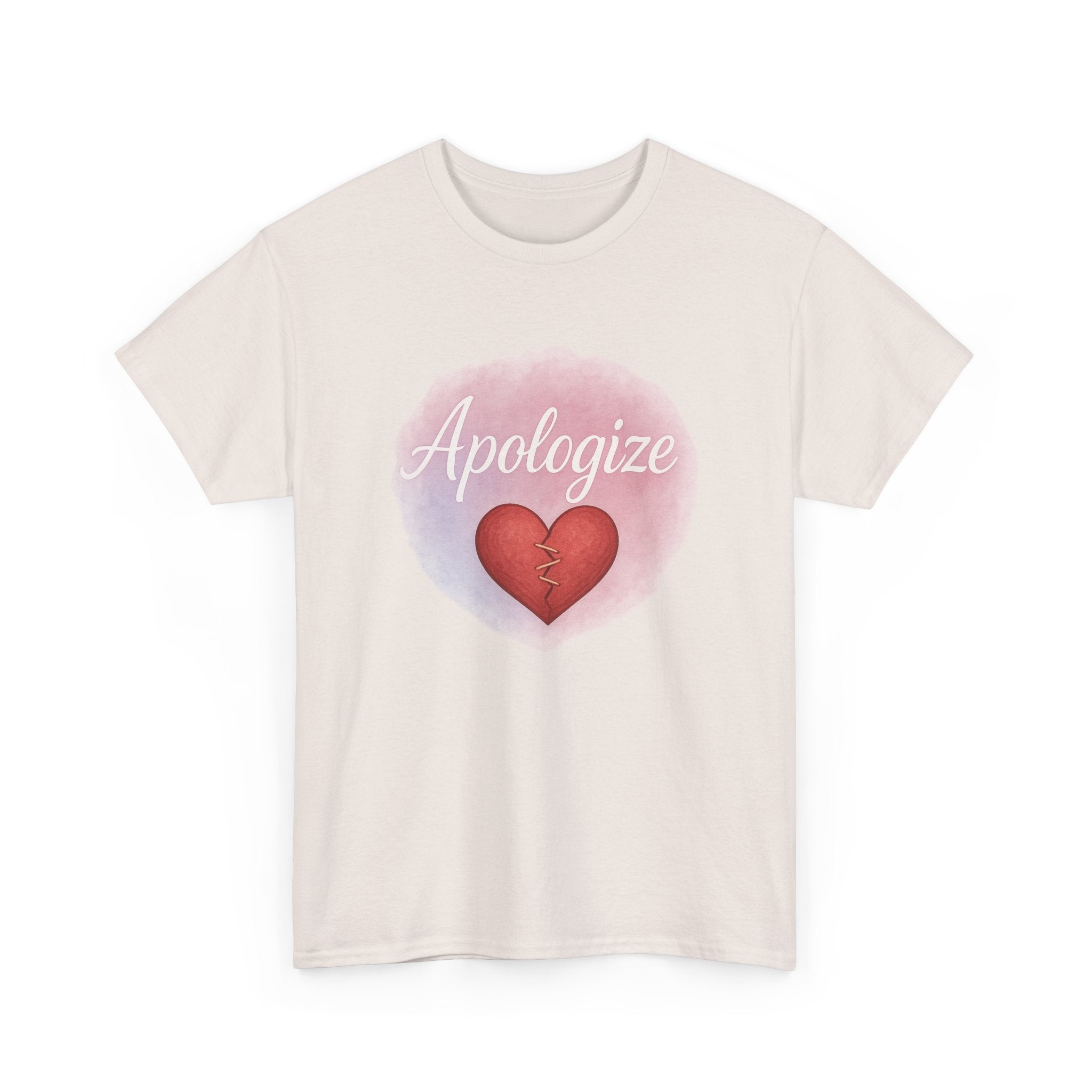 “Apologize – Mending Heart" Graphic Tee - Unisex Heavy Cotton Tee