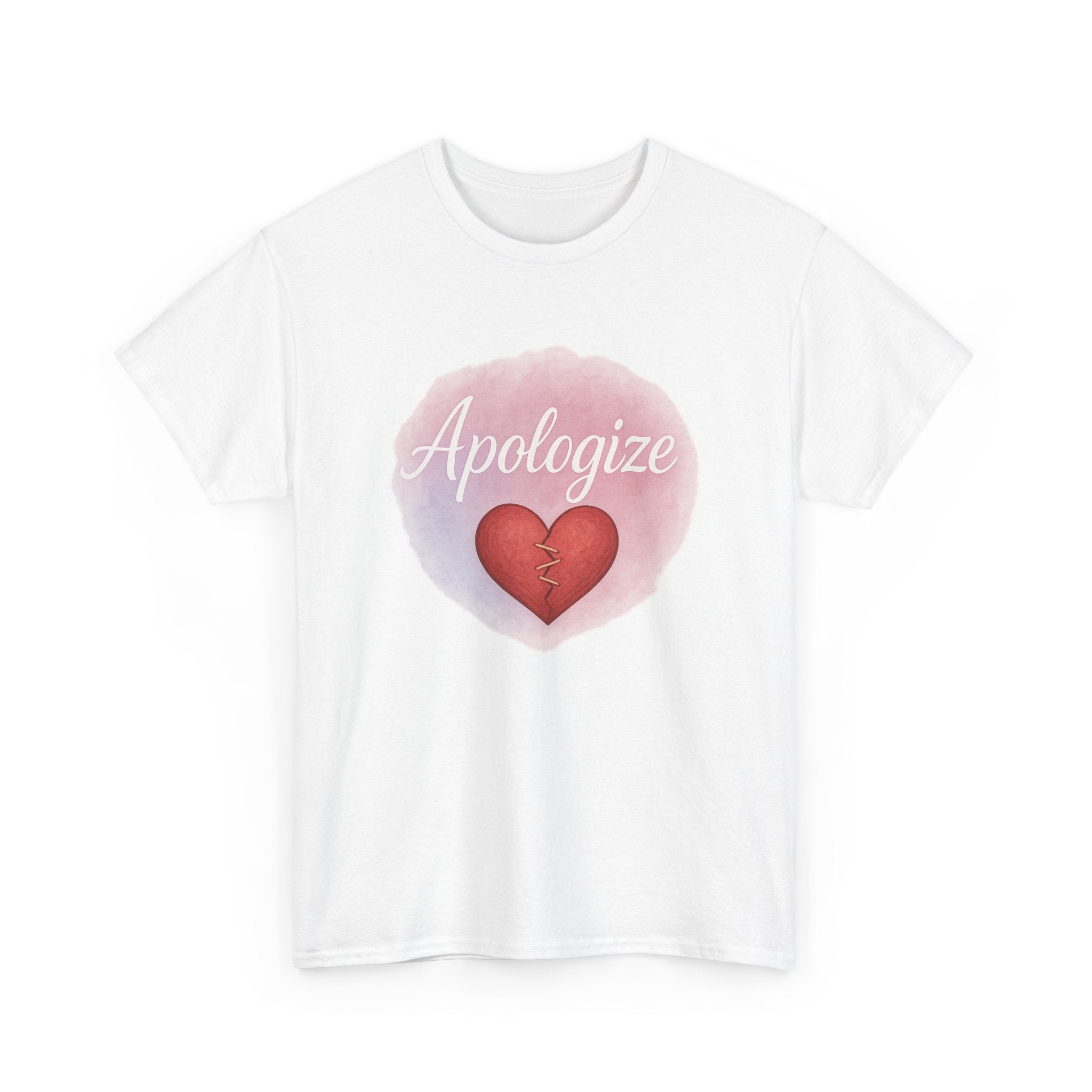 “Apologize – Mending Heart" Graphic Tee - Unisex Heavy Cotton Tee