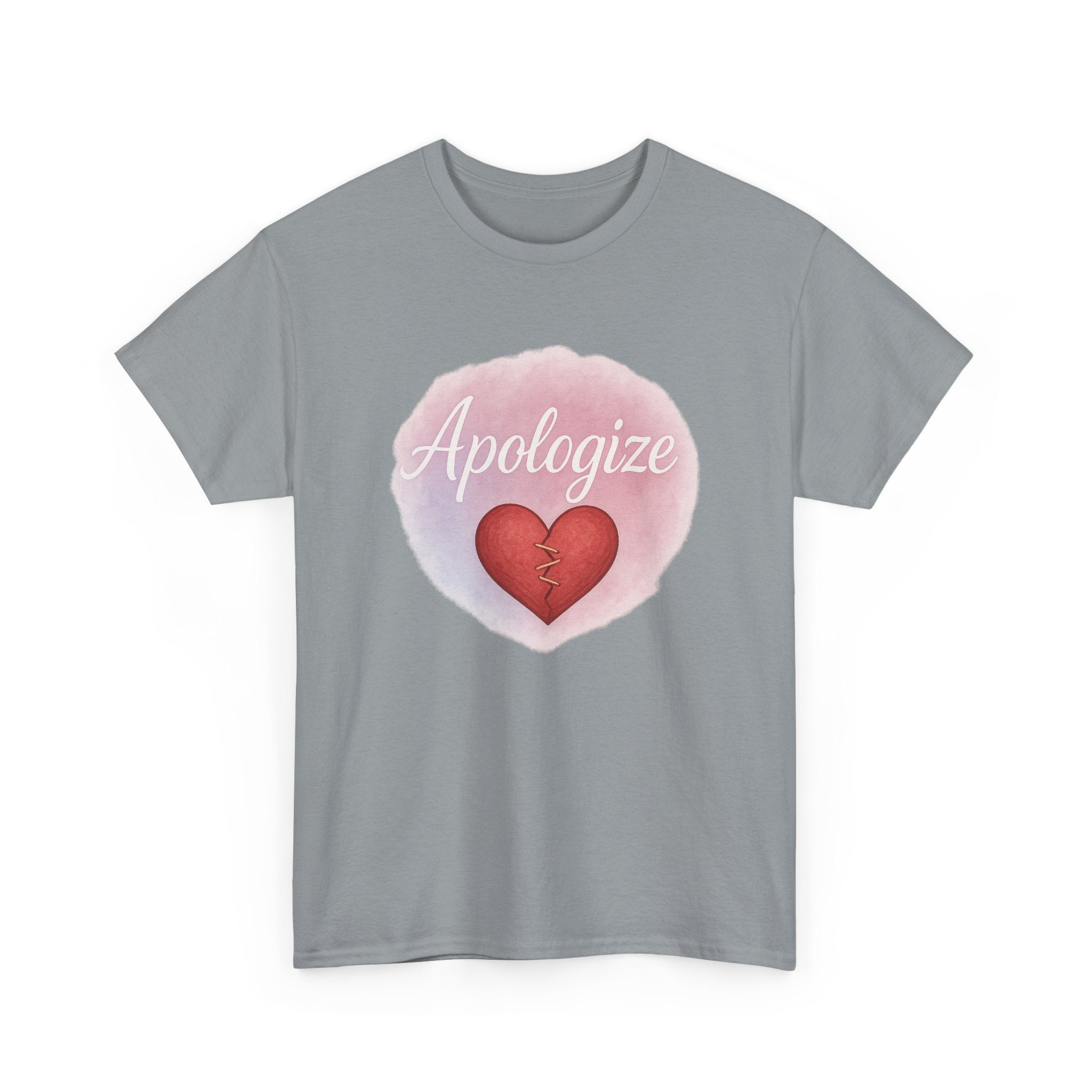 “Apologize – Mending Heart" Graphic Tee - Unisex Heavy Cotton Tee