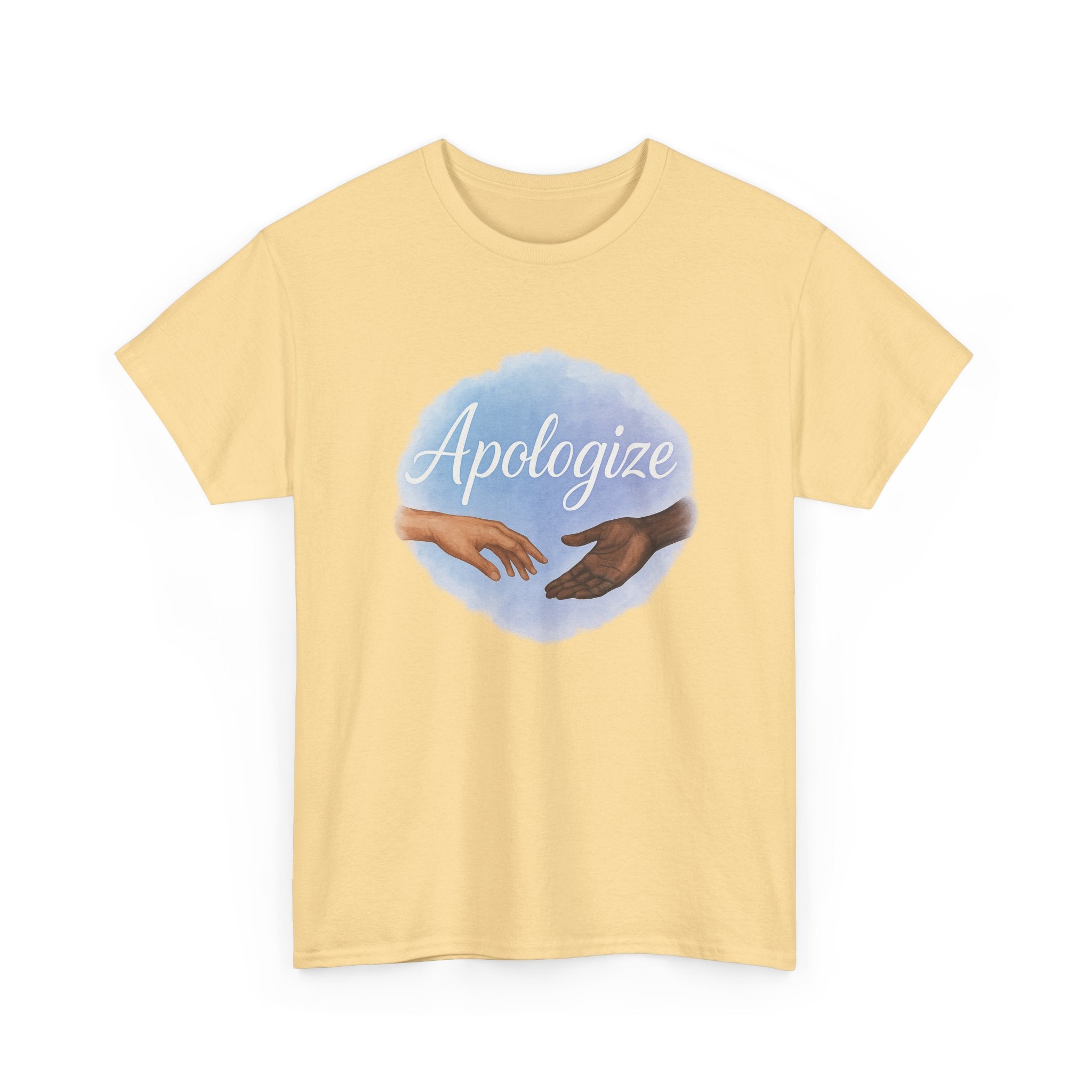 "Apologize – Reaching Hands" Graphic Tee - Unisex Heavy Cotton Tee
