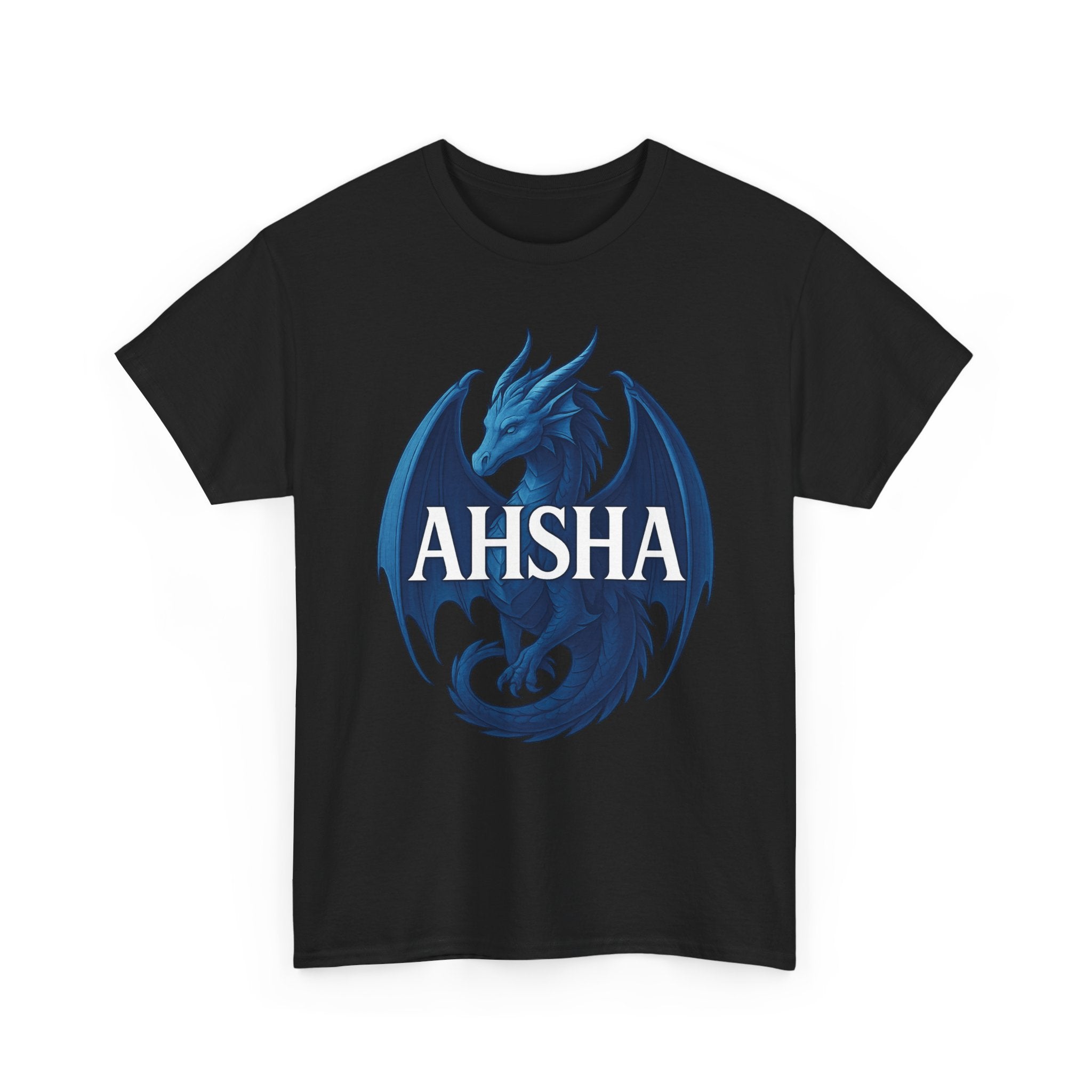 "AHSHA" Graphic Tee - Unisex Heavy Cotton Tee, White Letters