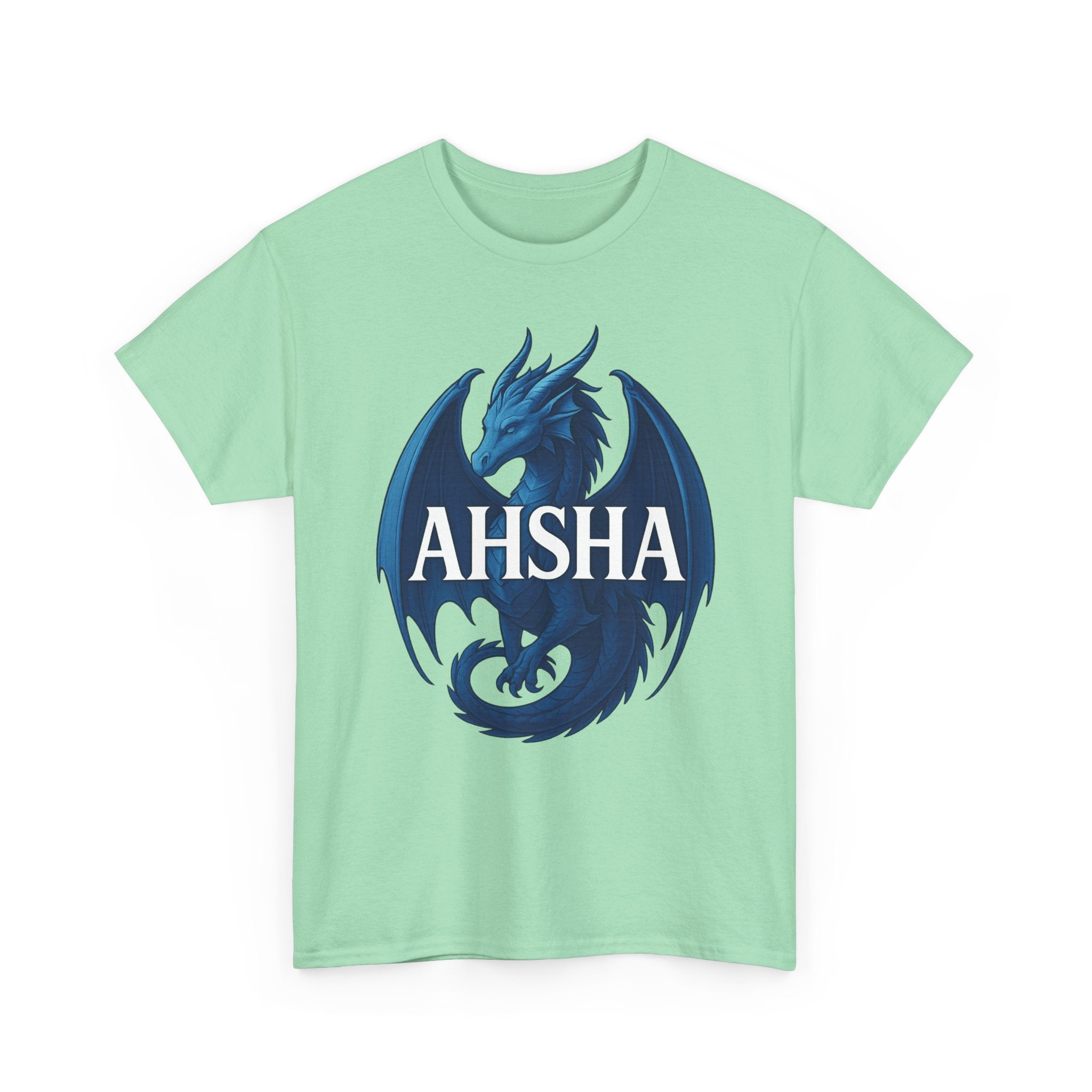 "AHSHA" Graphic Tee - Unisex Heavy Cotton Tee, White Letters