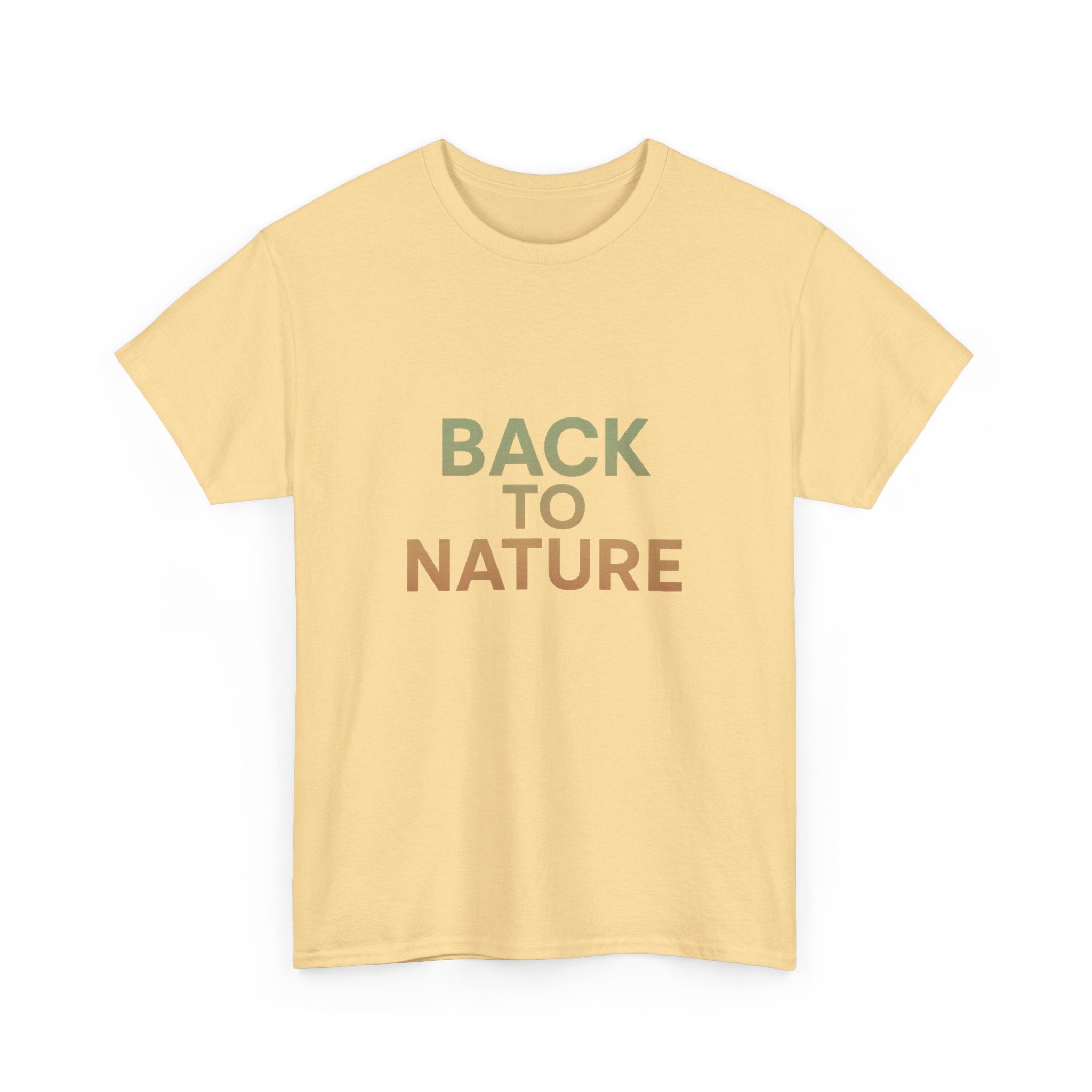 "Back to Nature" - Minimalist Earth-Tone - Unisex Heavy Cotton Tee