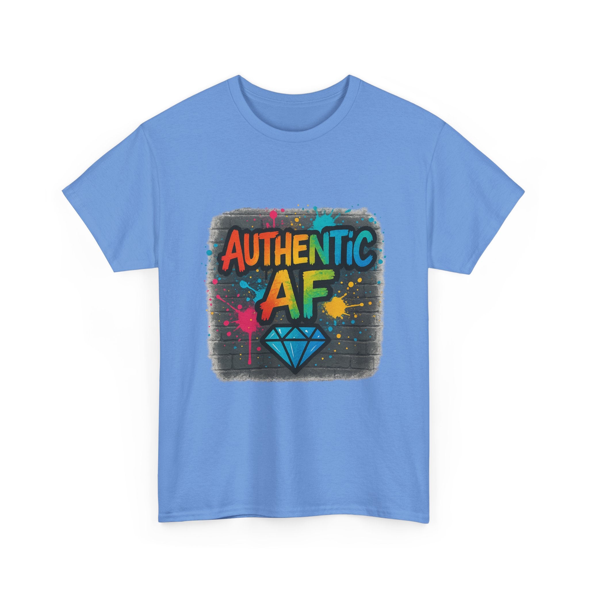"Authentic AF - Diamond Graffiti" Graphic Tee - Unisex Heavy Cotton Tee