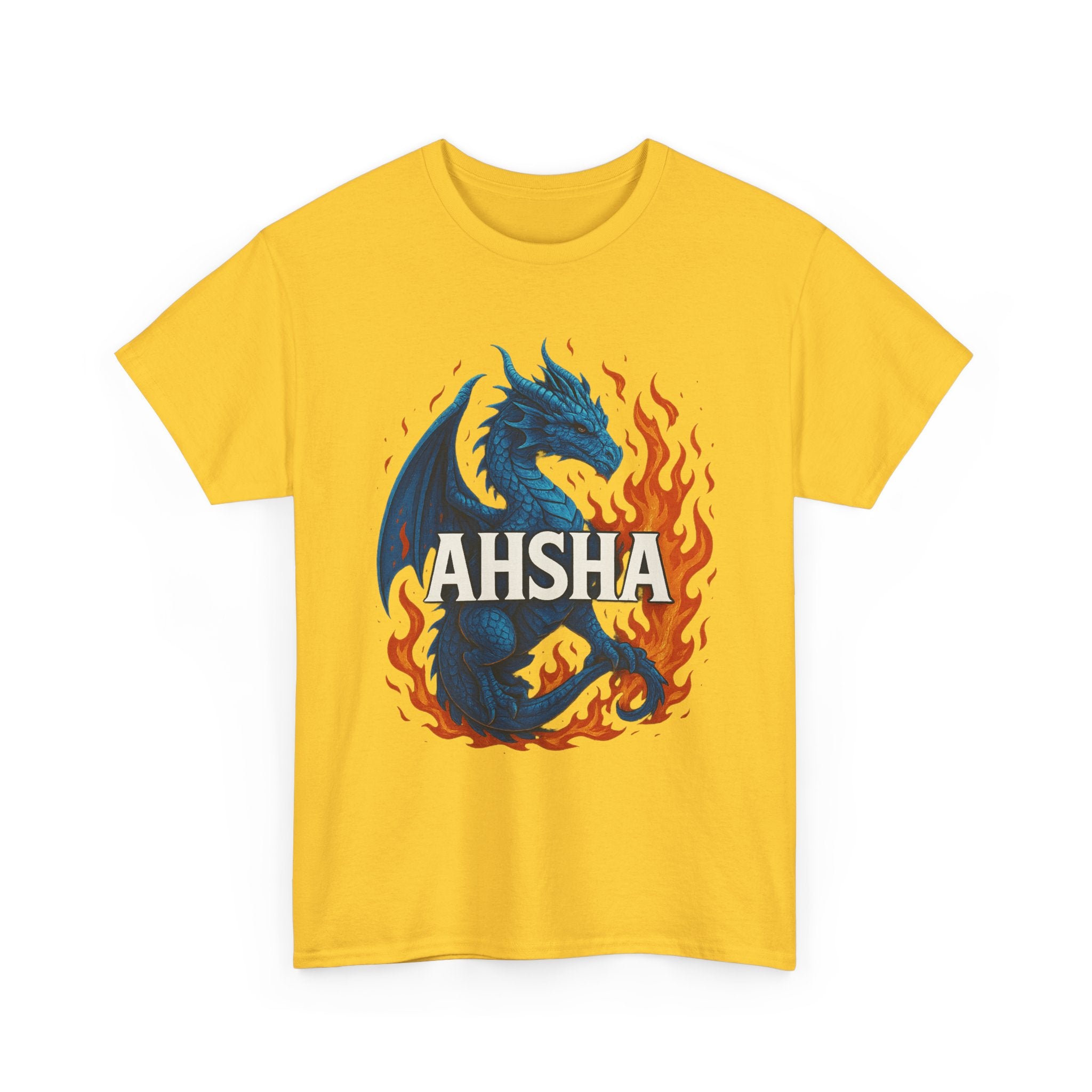 "AHSHA" Graphic Tee - Unisex Heavy Cotton Tee, White Letters