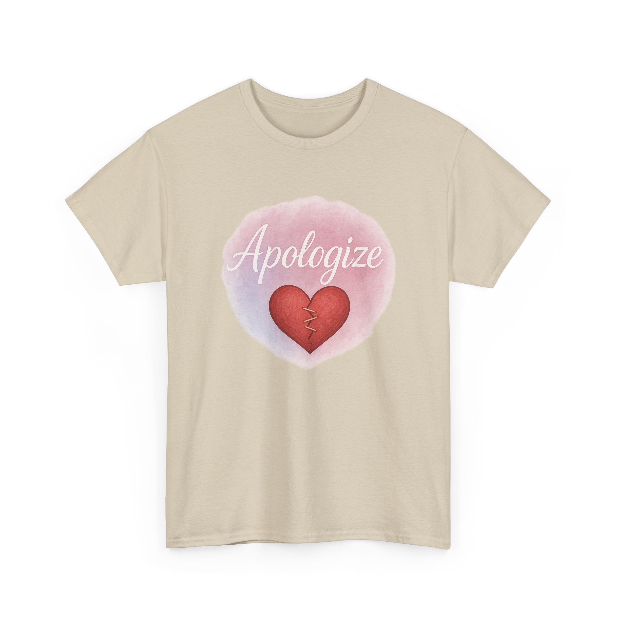 “Apologize – Mending Heart" Graphic Tee - Unisex Heavy Cotton Tee