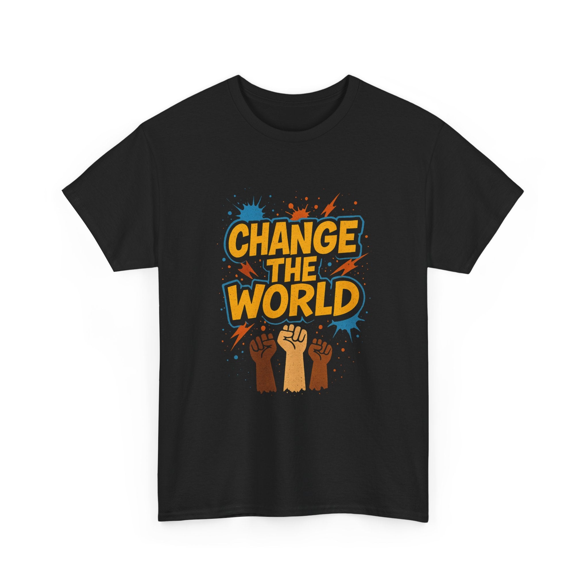"Change the World" - Bold Design - Unisex Heavy Cotton Tee