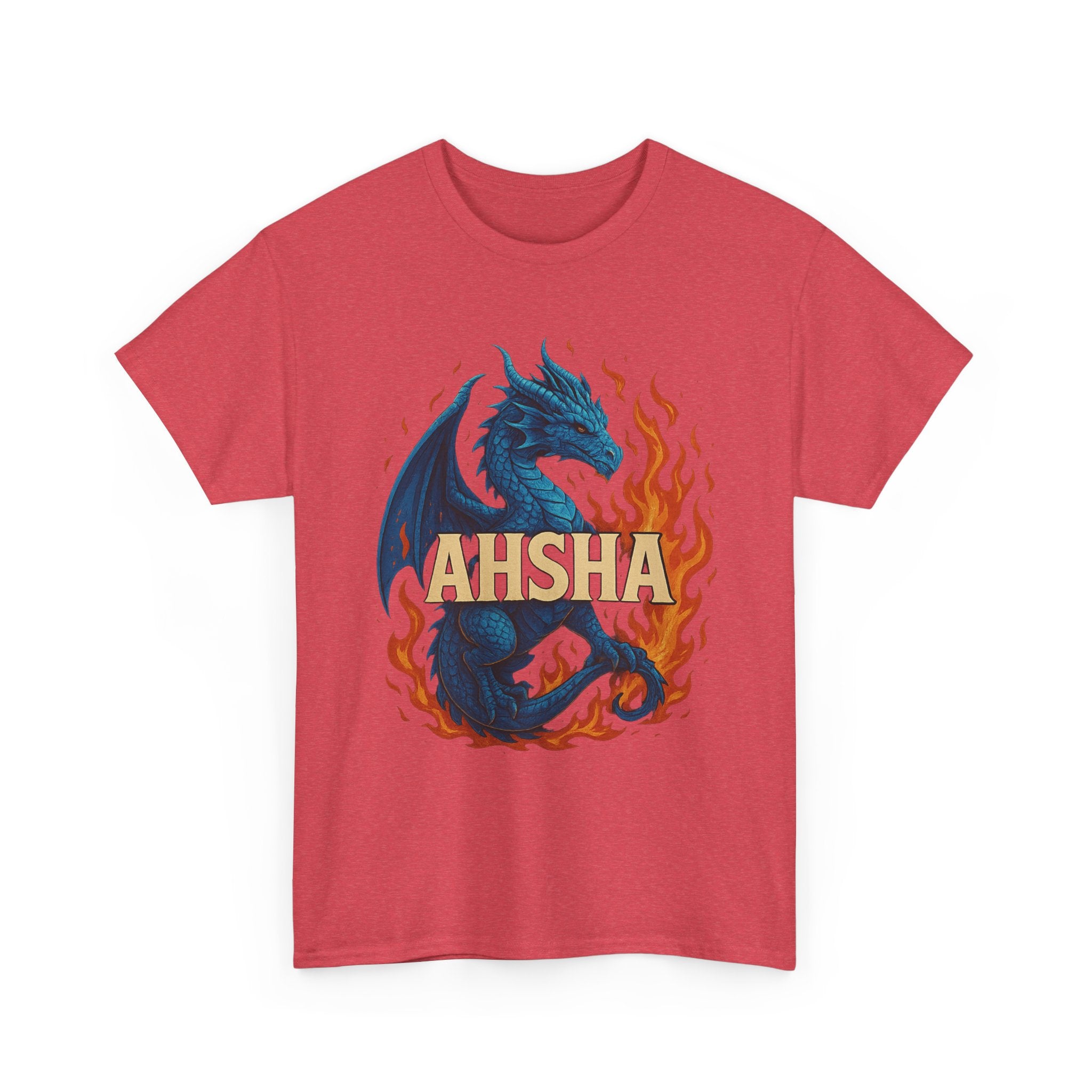 "AHSHA" Graphic Tee - Unisex Heavy Cotton Tee, Beige Letters
