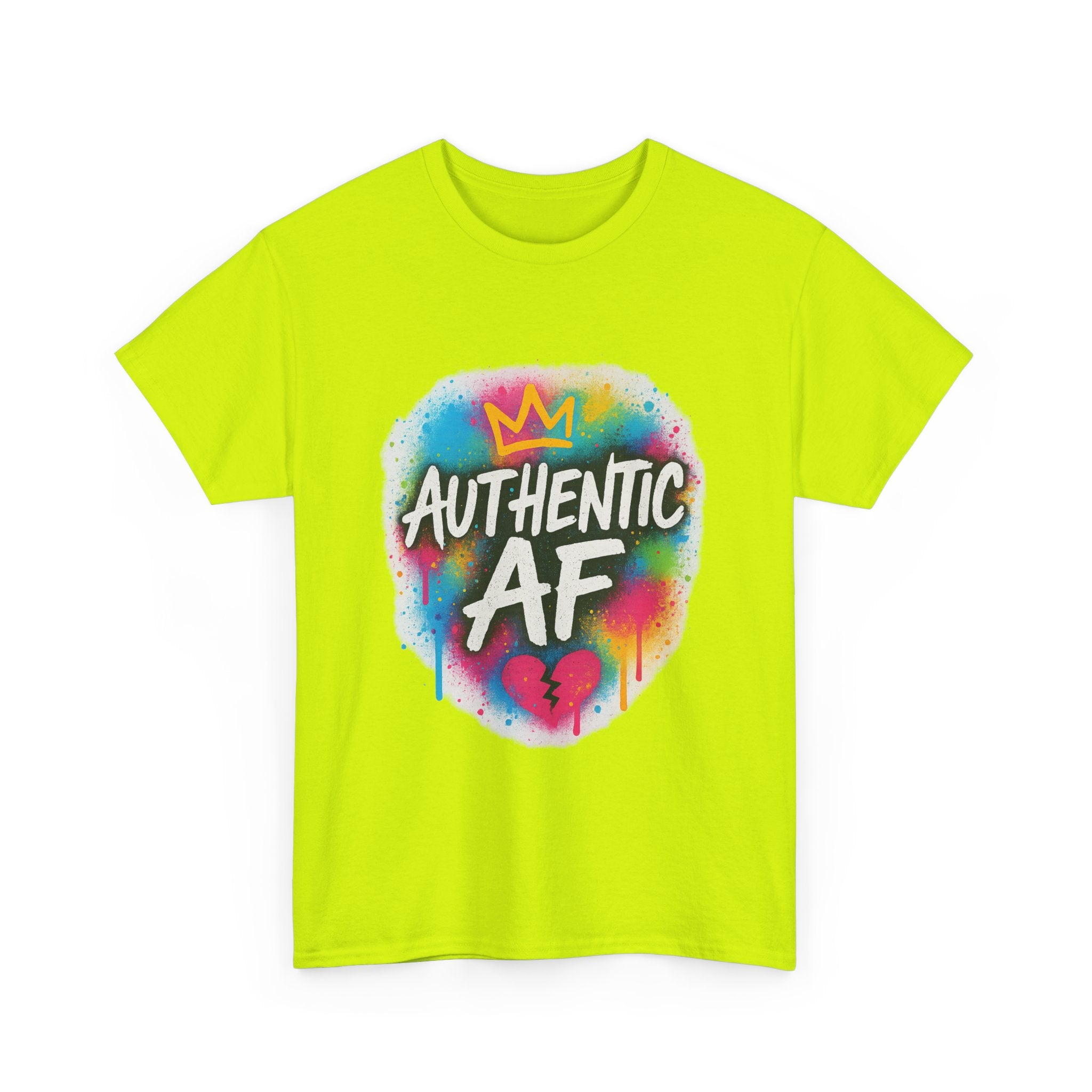 "Authentic AF - Vibrant Art" Graphic Tee - Unisex Heavy Cotton Tee