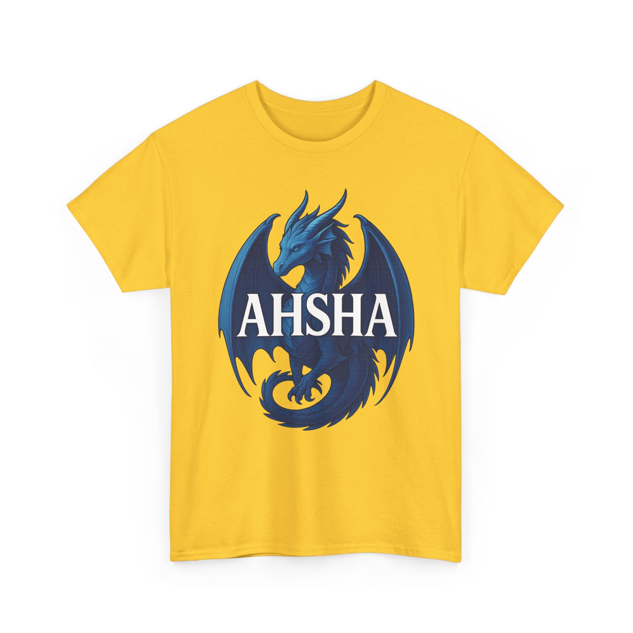 "AHSHA" Graphic Tee - Unisex Heavy Cotton Tee, White Letters