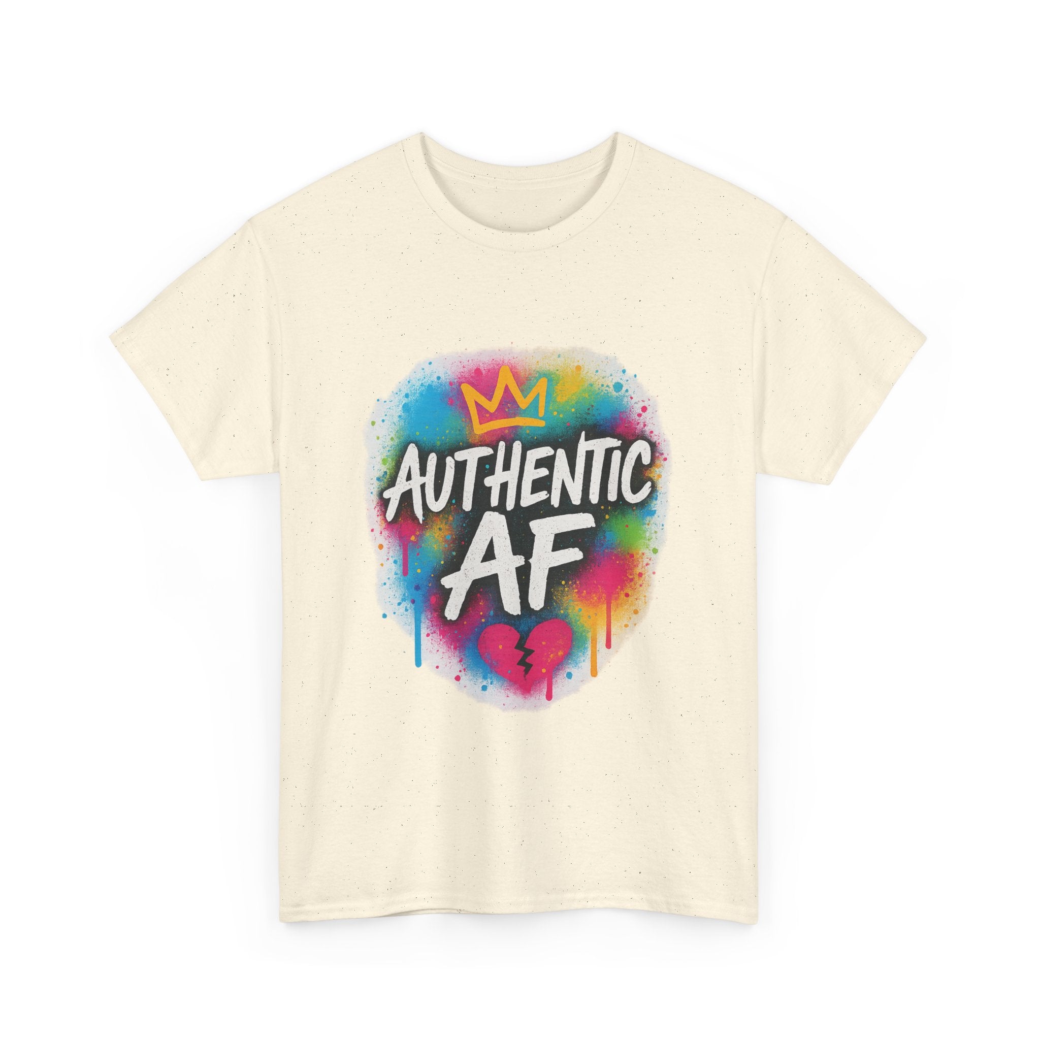 "Authentic AF - Vibrant Art" Graphic Tee - Unisex Heavy Cotton Tee