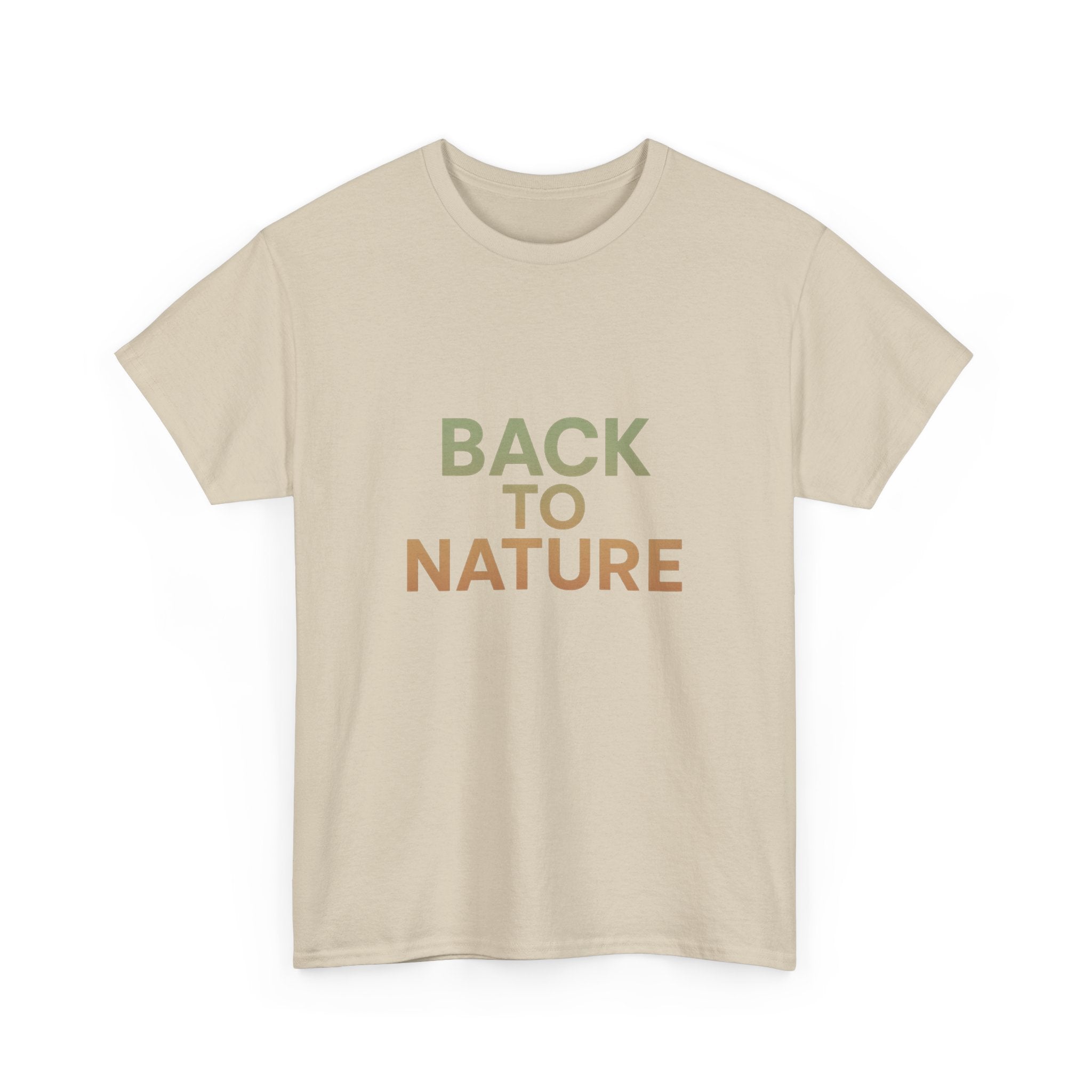"Back to Nature" - Minimalist Earth-Tone - Unisex Heavy Cotton Tee