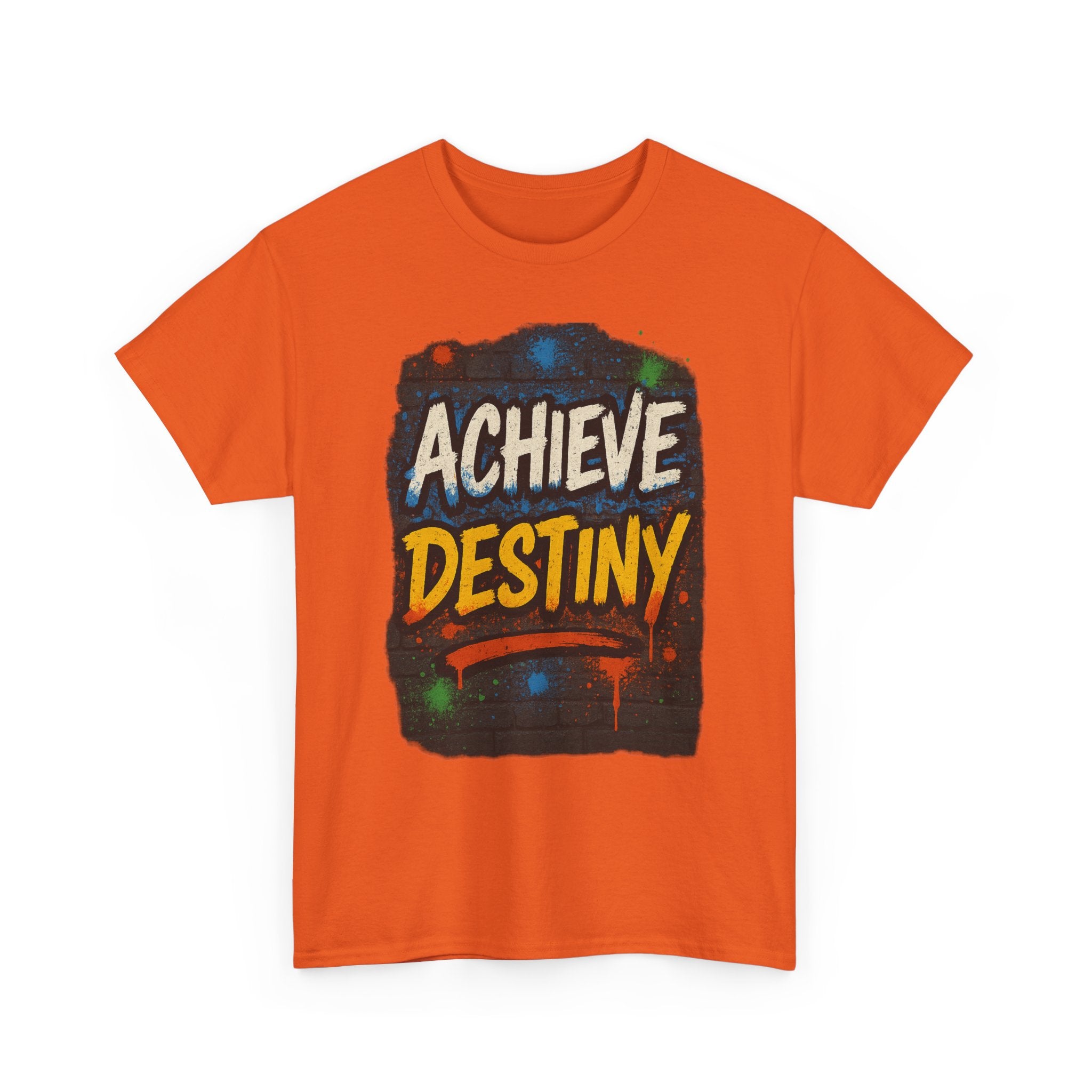 "Achieve Destiny" Graphic Tee - Unisex Heavy Cotton Tee, Color Logo