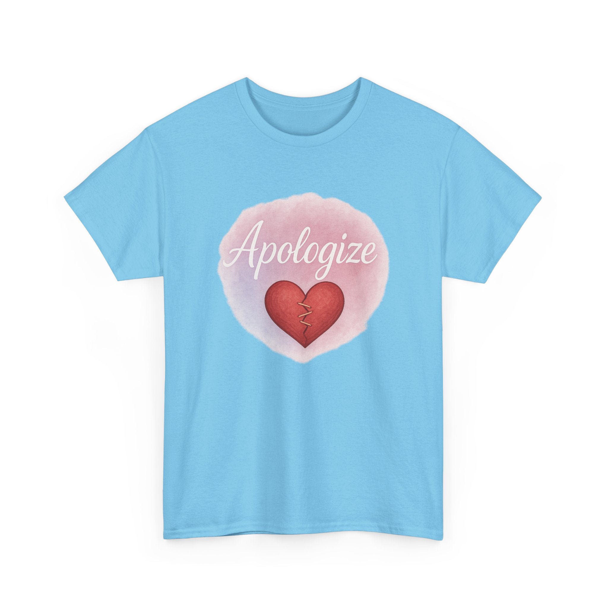 “Apologize – Mending Heart" Graphic Tee - Unisex Heavy Cotton Tee