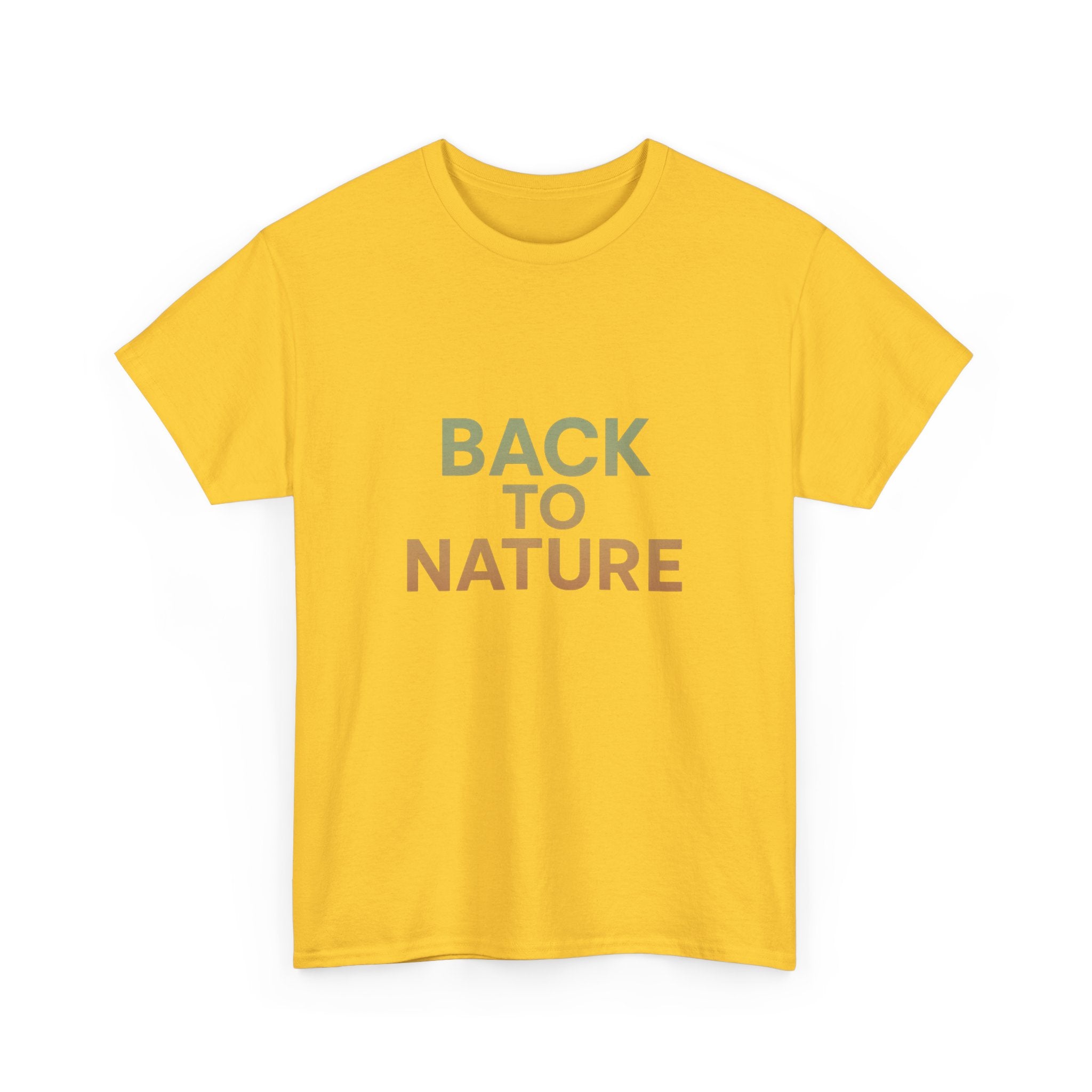 "Back to Nature" - Minimalist Earth-Tone - Unisex Heavy Cotton Tee