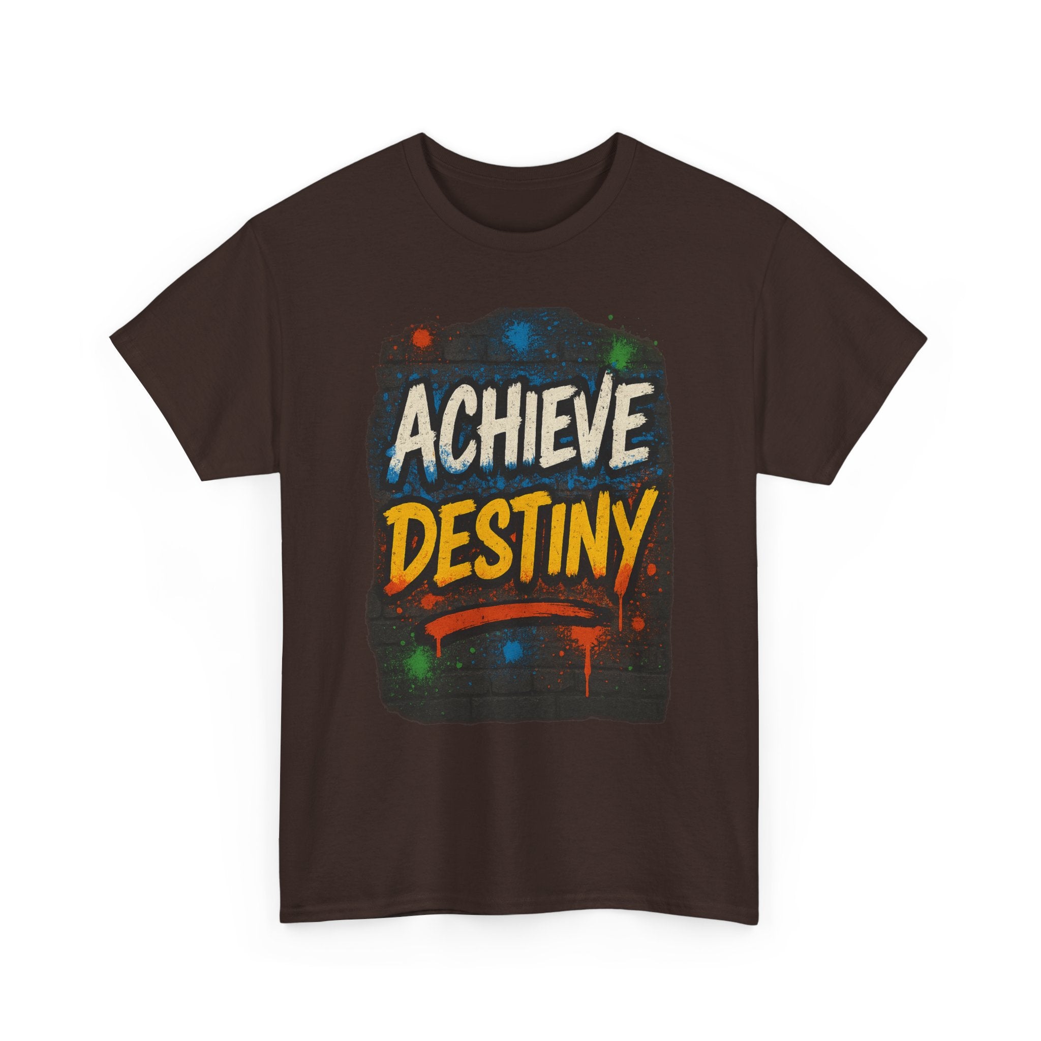 "Achieve Destiny" Graphic Tee - Unisex Heavy Cotton Tee, Color Logo