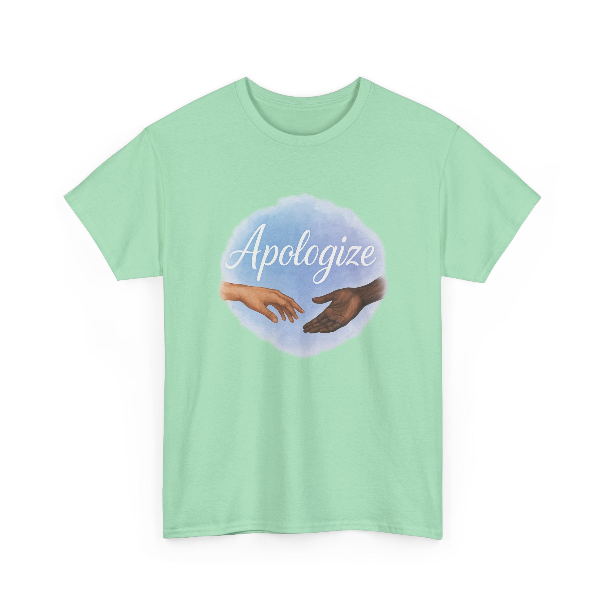 "Apologize – Reaching Hands" Graphic Tee - Unisex Heavy Cotton Tee