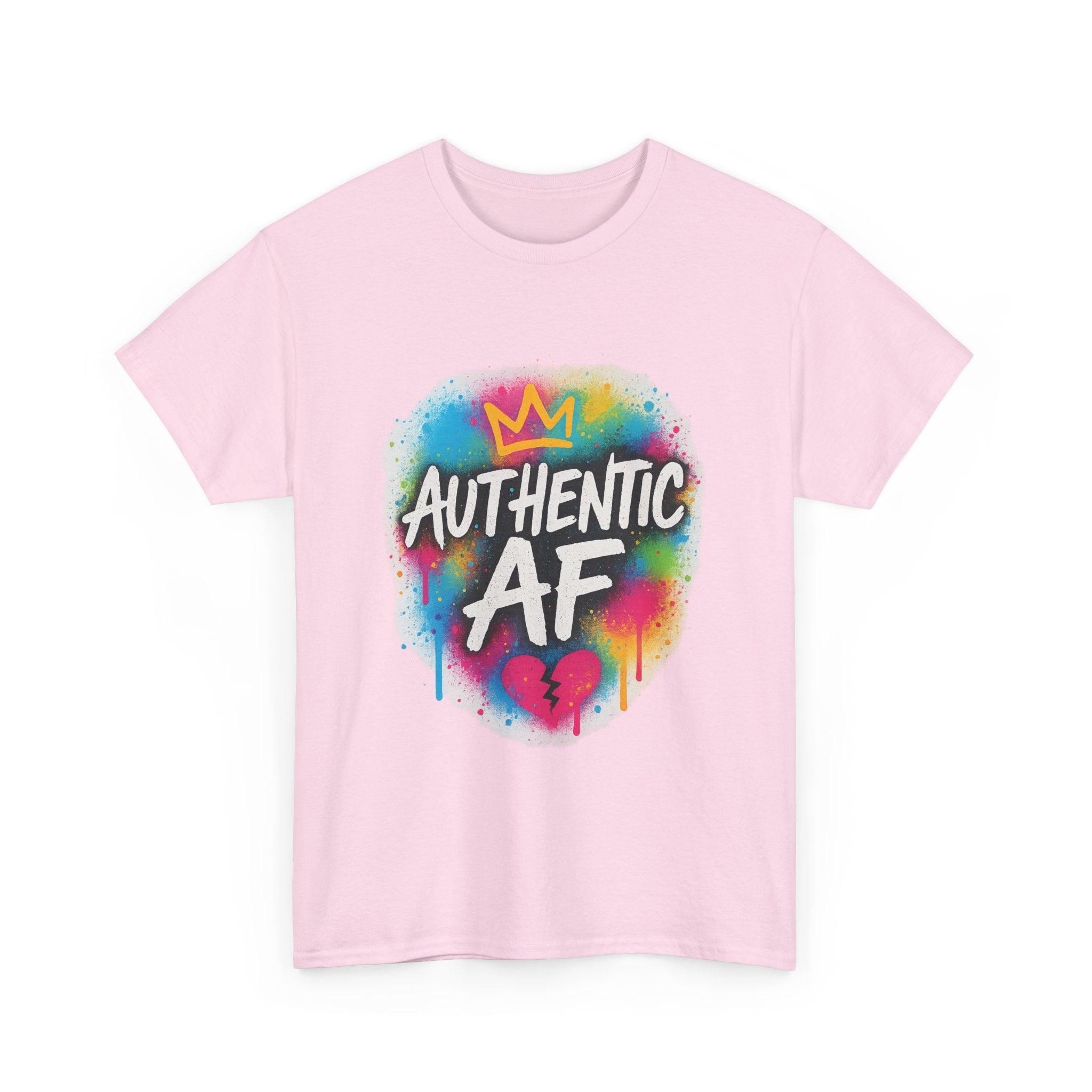 "Authentic AF - Vibrant Art" Graphic Tee - Unisex Heavy Cotton Tee
