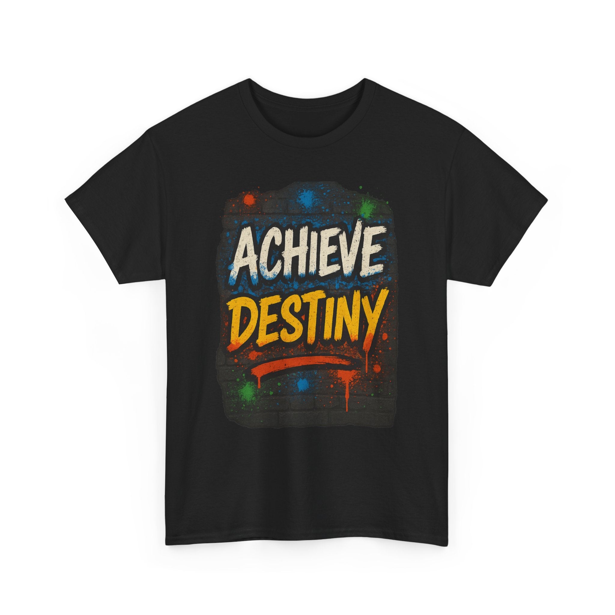 "Achieve Destiny" Graphic Tee - Unisex Heavy Cotton Tee, Color Logo