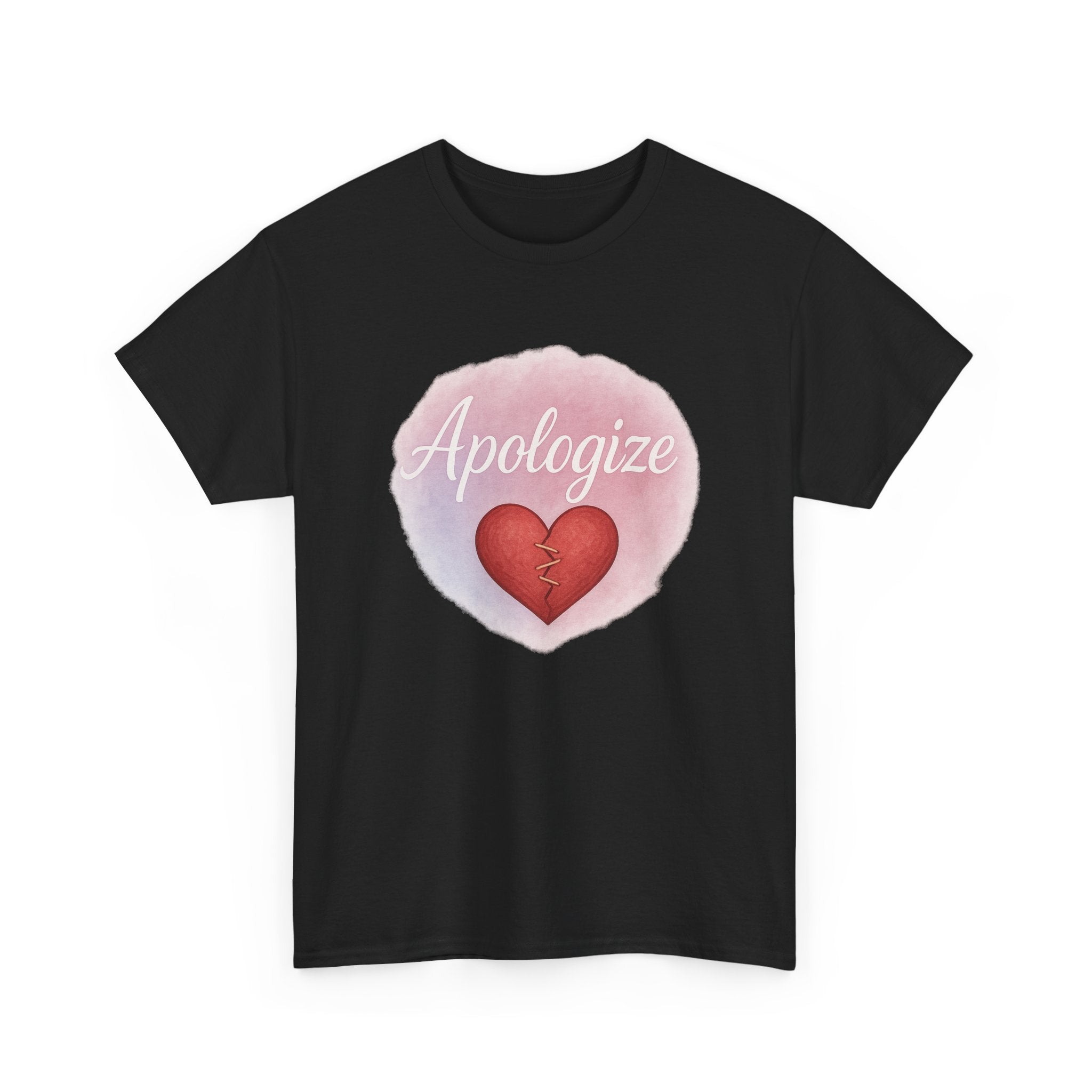 “Apologize – Mending Heart" Graphic Tee - Unisex Heavy Cotton Tee