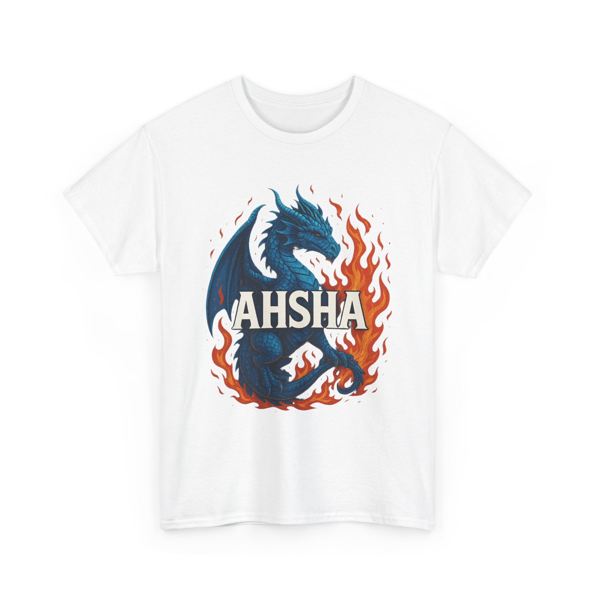"AHSHA" Graphic Tee - Unisex Heavy Cotton Tee, White Letters