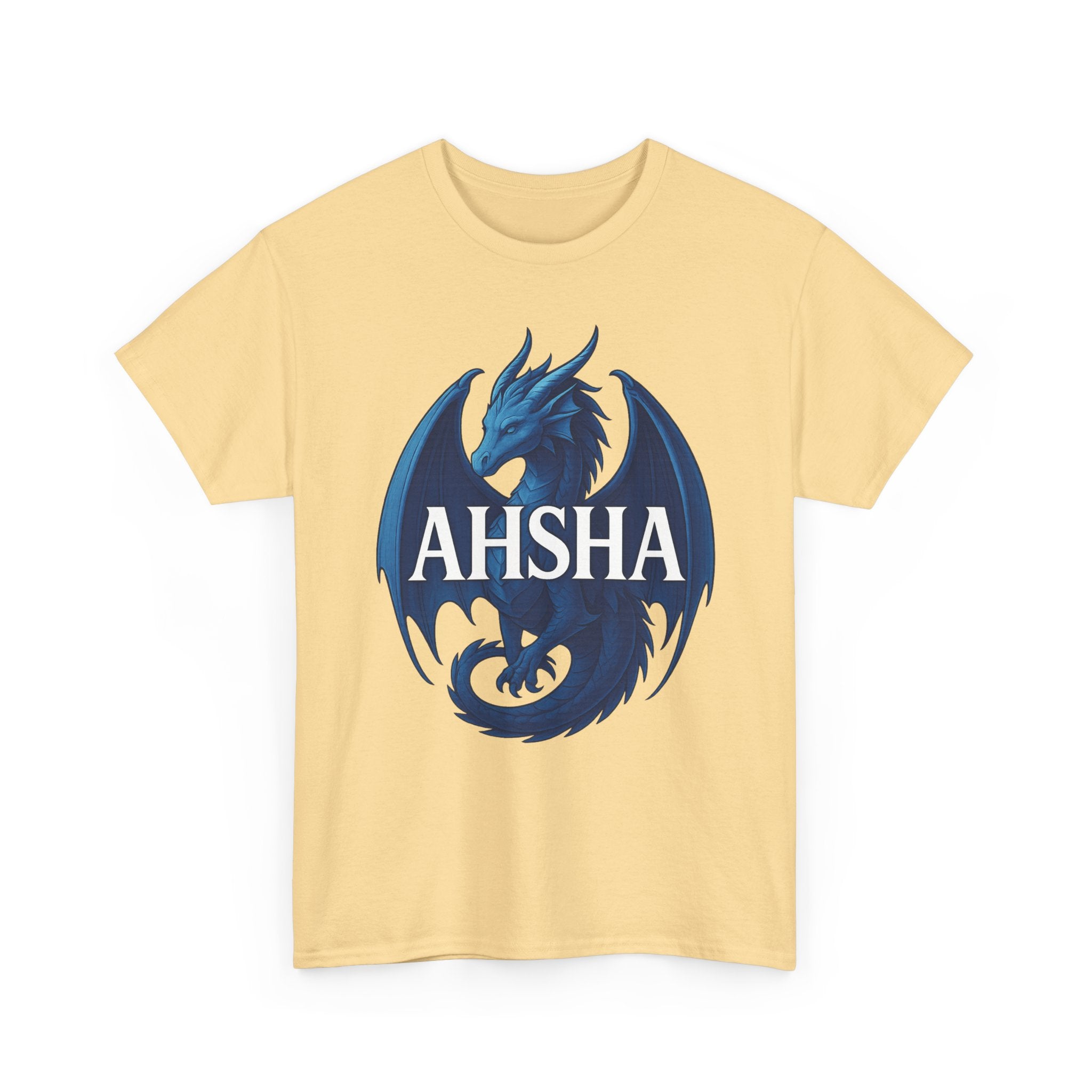 "AHSHA" Graphic Tee - Unisex Heavy Cotton Tee, White Letters