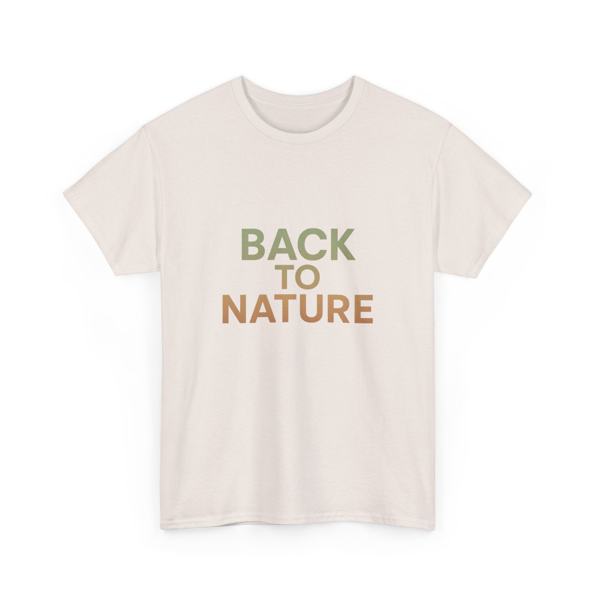 "Back to Nature" - Minimalist Earth-Tone - Unisex Heavy Cotton Tee